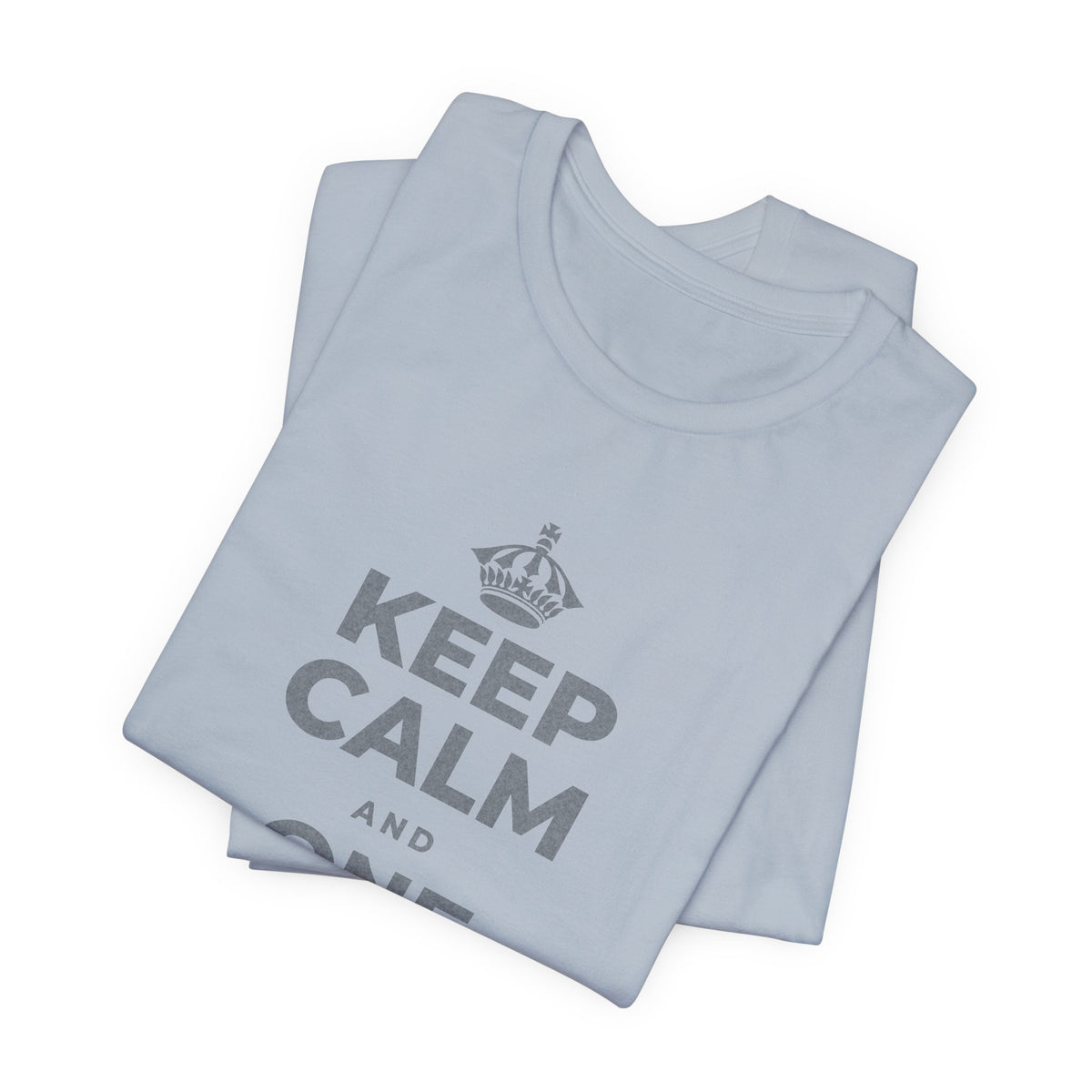 KEEP CALM AND ONE MORE REP T-Shirt (White–Asphalt)