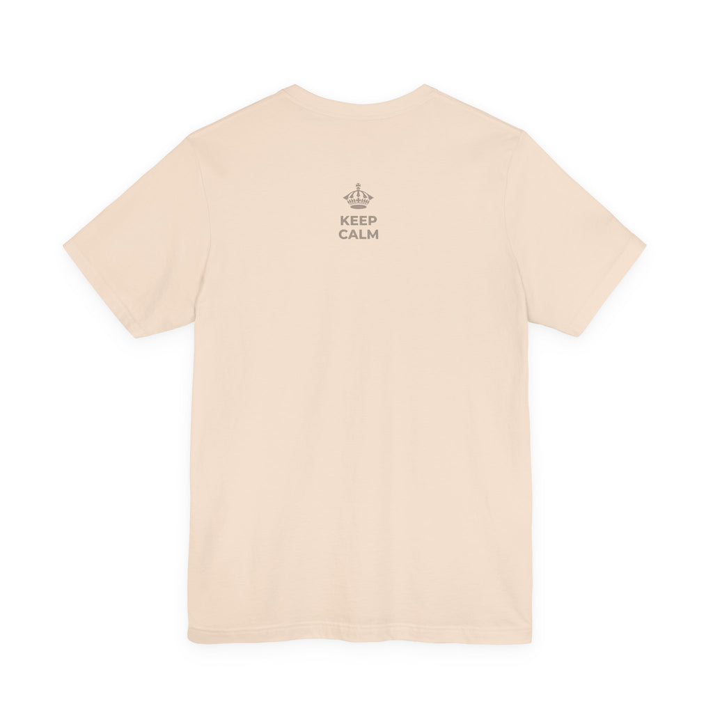 KEEP CALM AND PICK YOUR ROOM T-Shirt (Soft Cream–Heather Mauve)