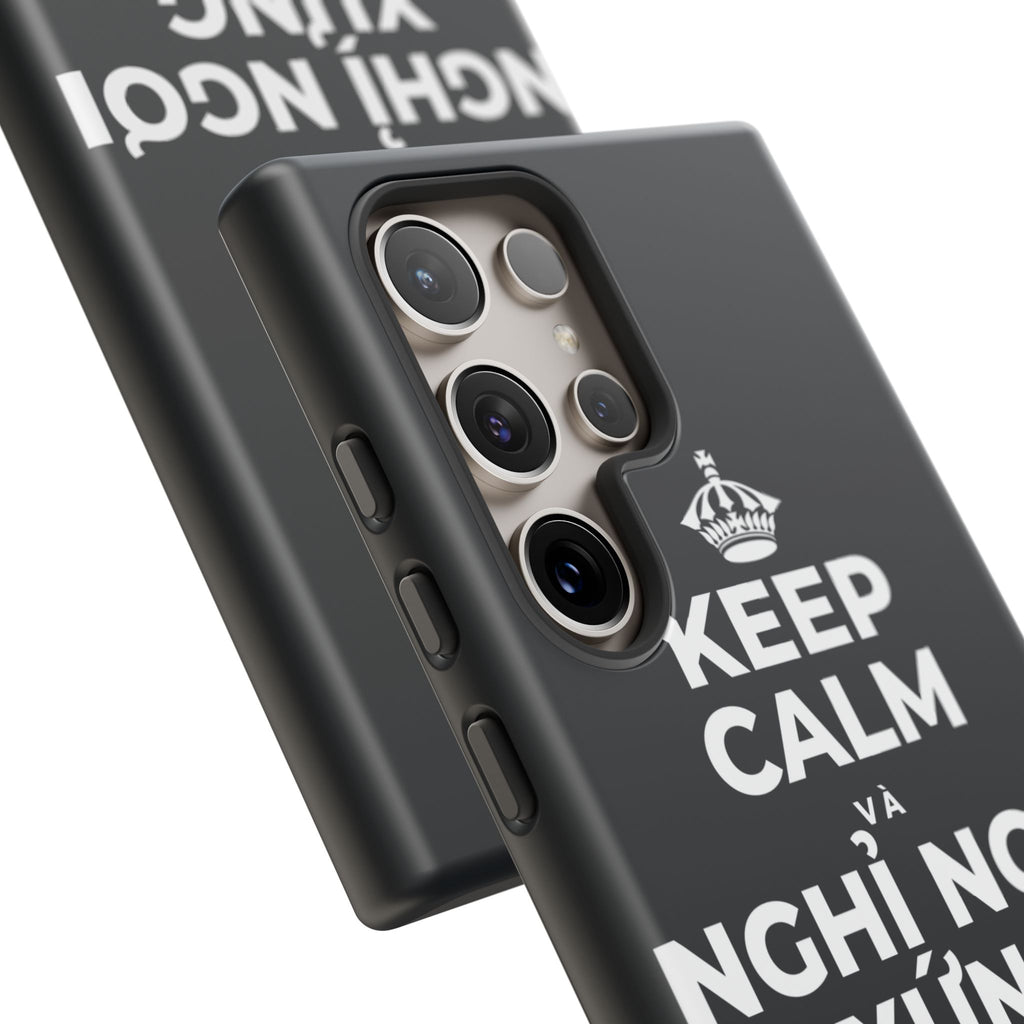 KEEP CALM VÀ NGHỈ NGƠI XỨNG ĐÁNG CỦA BẠN Phone Case (Dark)