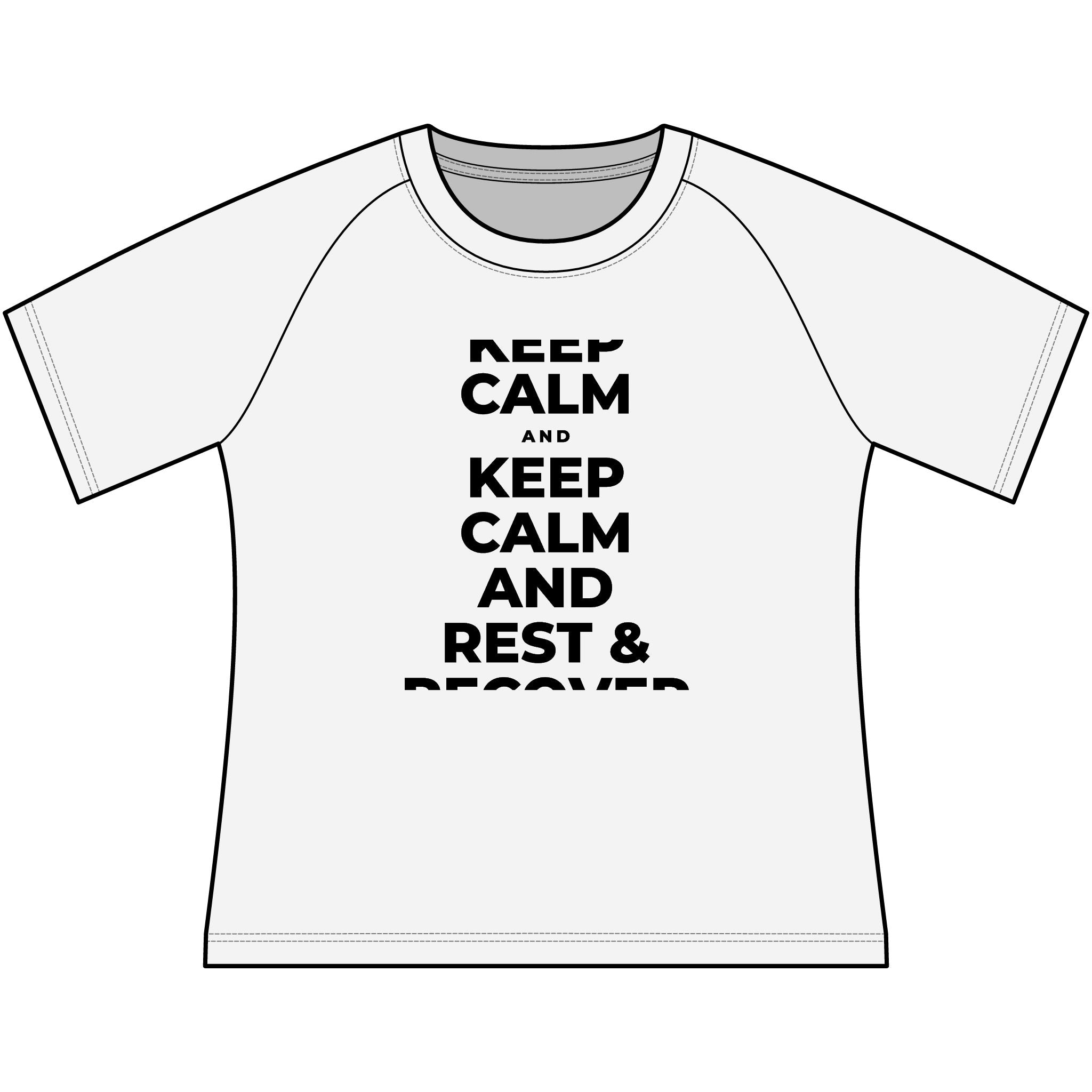 KEEP CALM AND REST & RECOVER Women's Raglan Tee