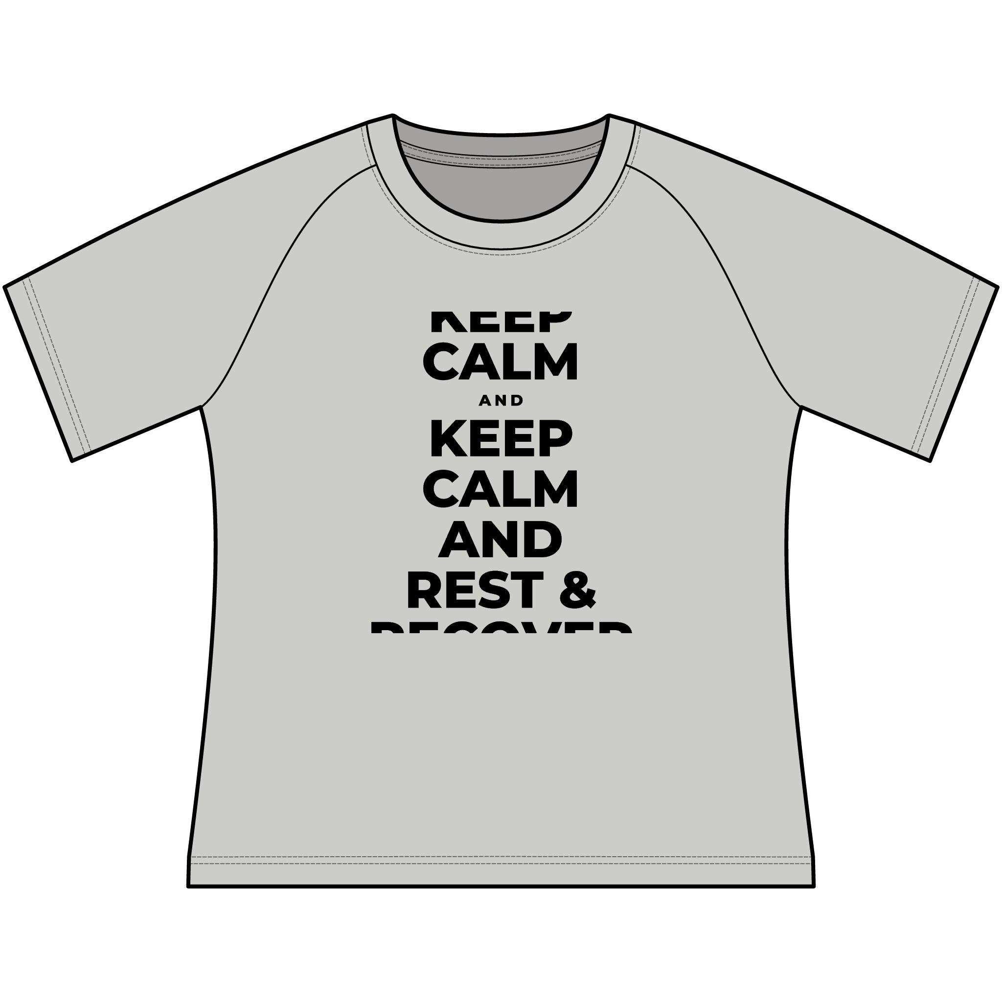 KEEP CALM AND REST & RECOVER Women's Raglan Tee