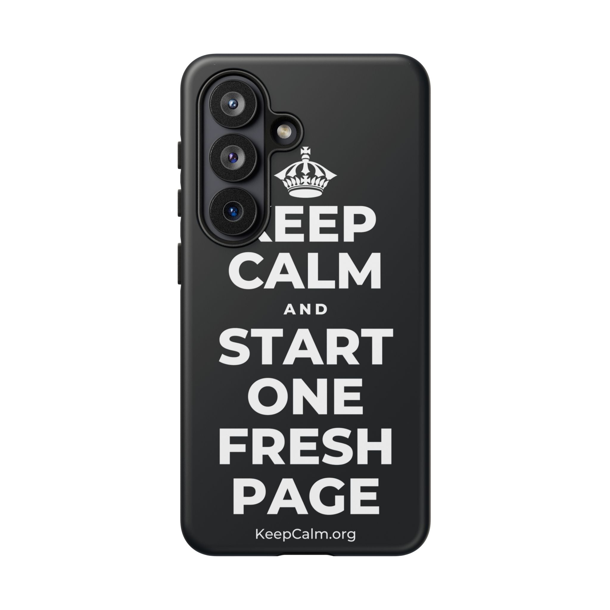 KEEP CALM AND START ONE FRESH PAGE Phone Case (Dark)