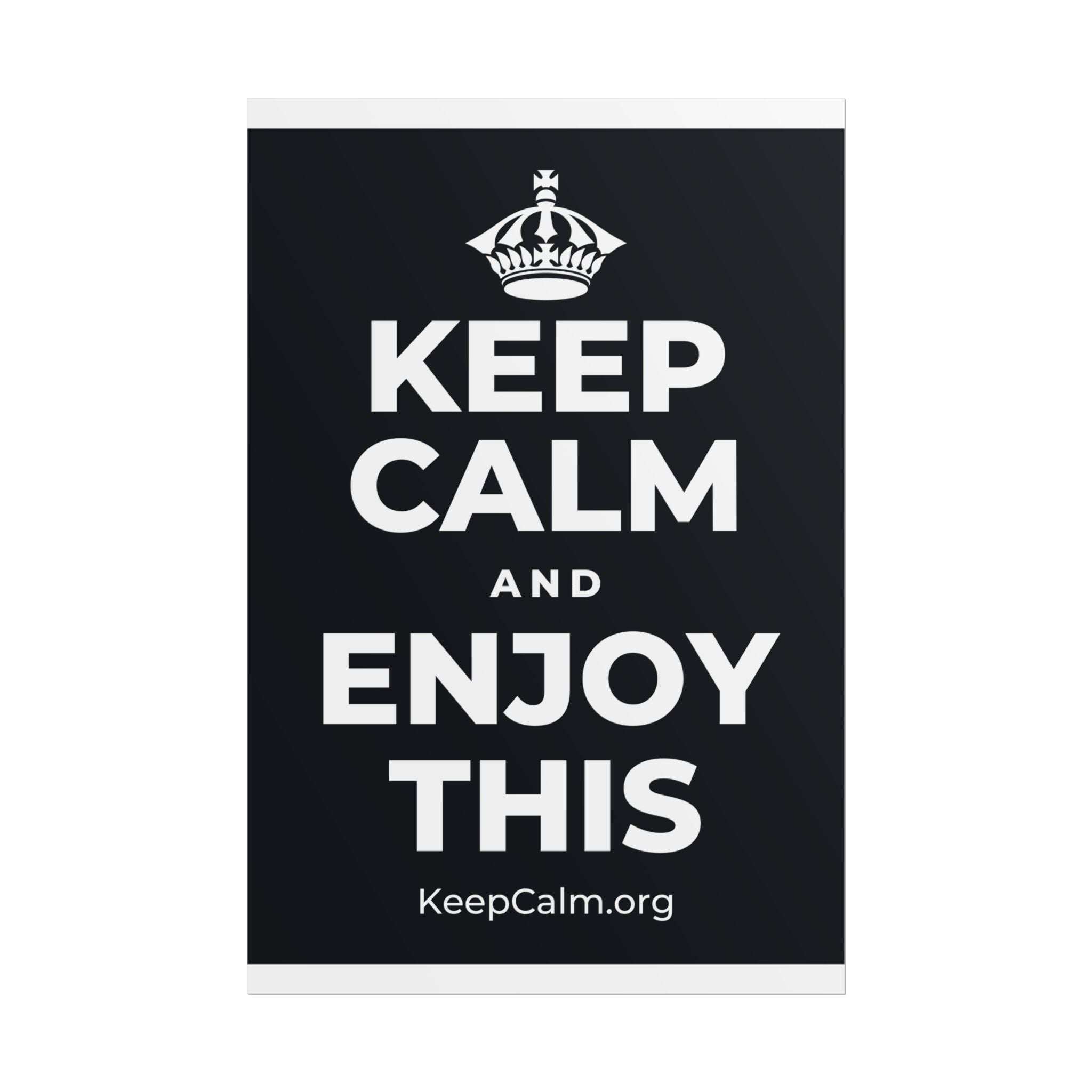 KEEP CALM AND ENJOY THIS Poster (Dark)