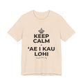 KEEP CALM A ʻAE I KAU LOHI T-Shirt (Soft Cream–Heather Mauve)