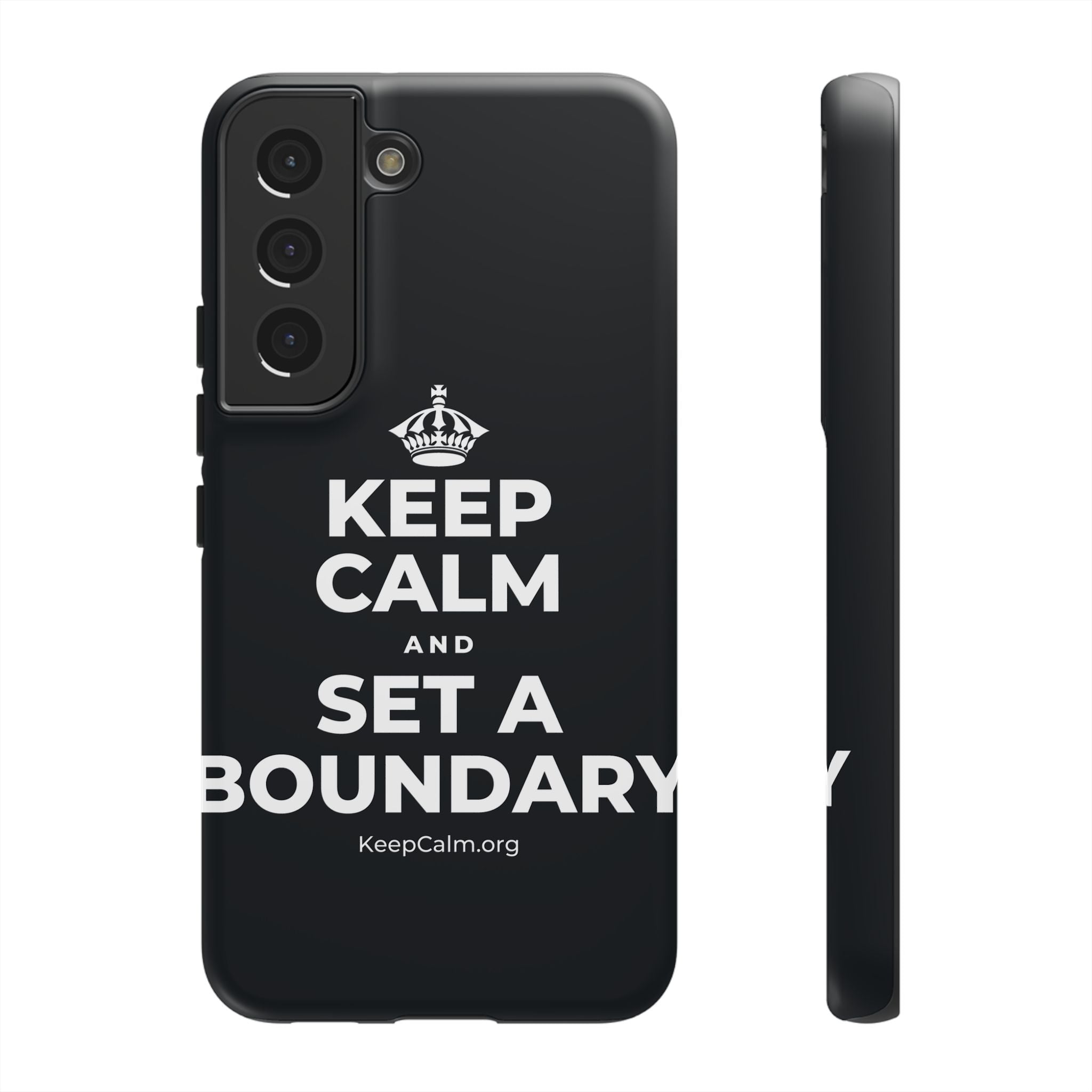 KEEP CALM AND SET A BOUNDARY Phone Case (Dark)