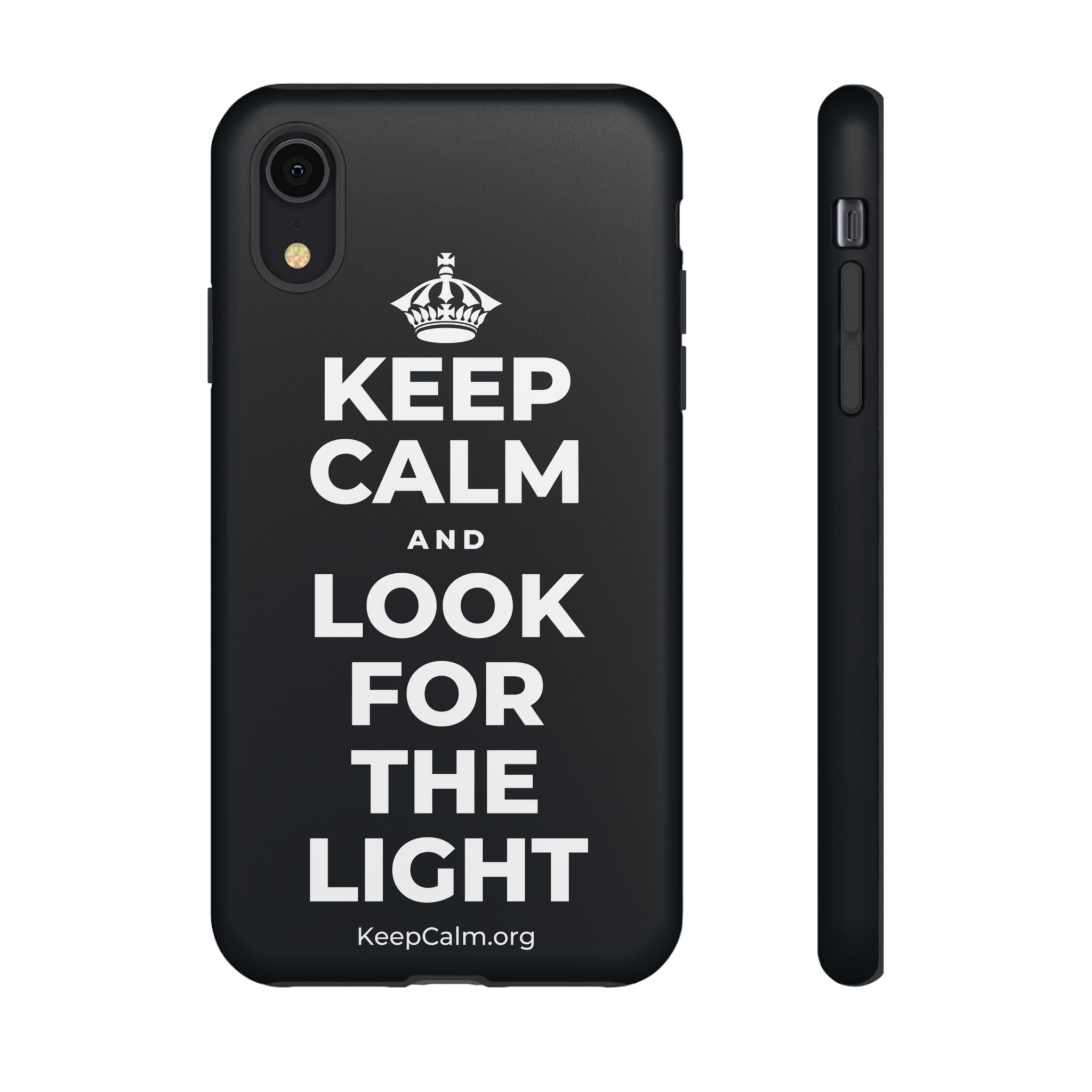 KEEP CALM AND LOOK FOR THE LIGHT Phone Case (Dark)