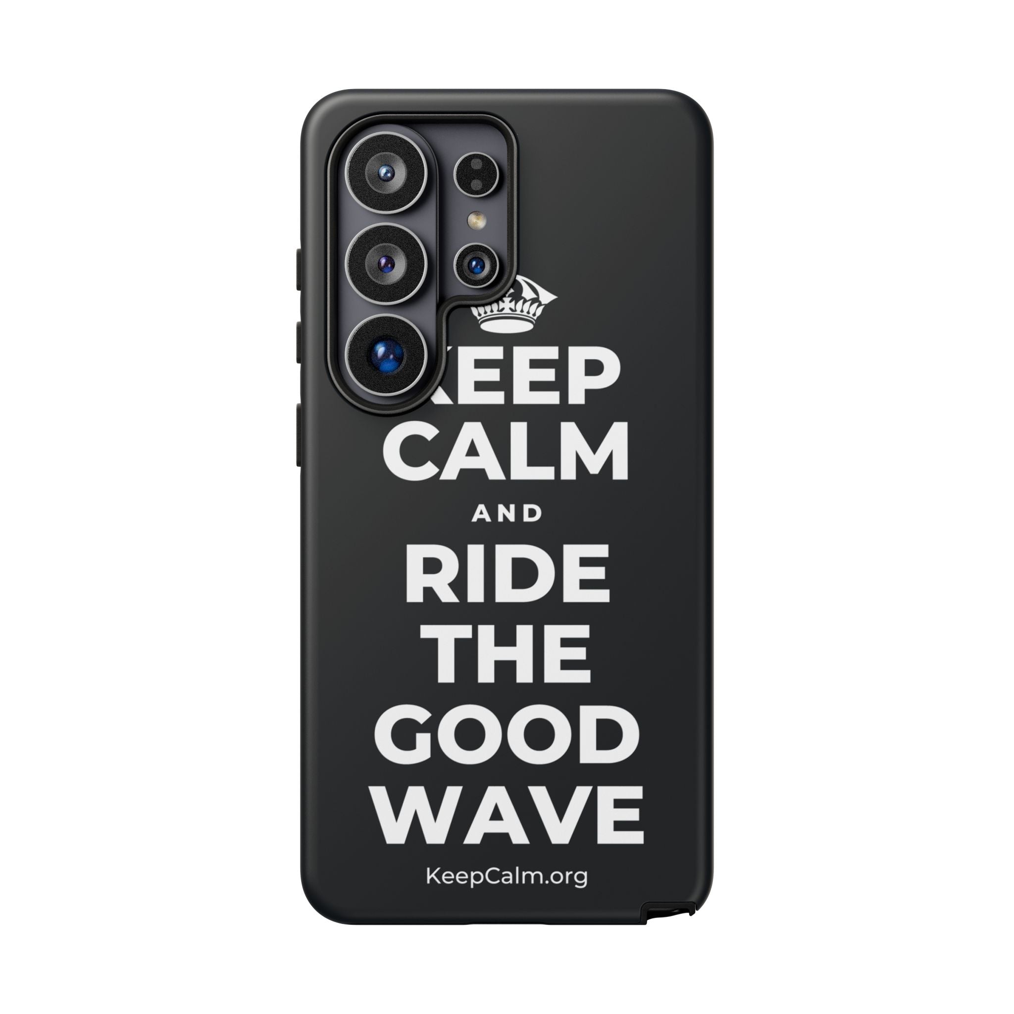 KEEP CALM AND RIDE THE GOOD WAVE Phone Case (Dark)