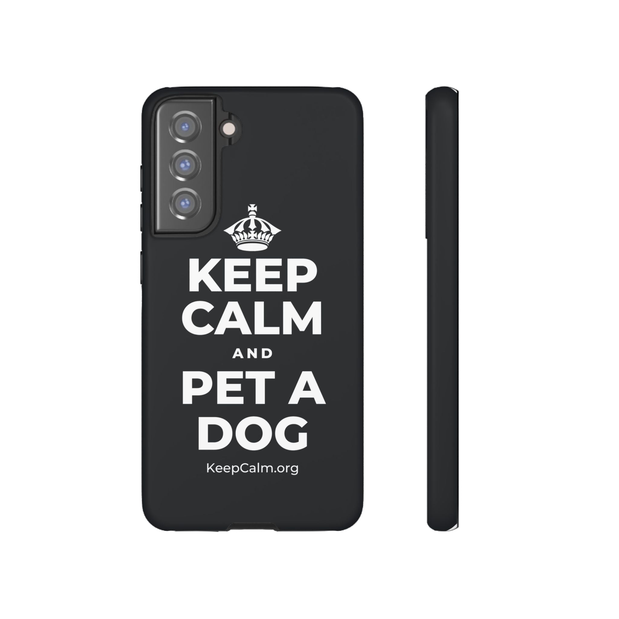 KEEP CALM AND PET A DOG Phone Case (Dark)