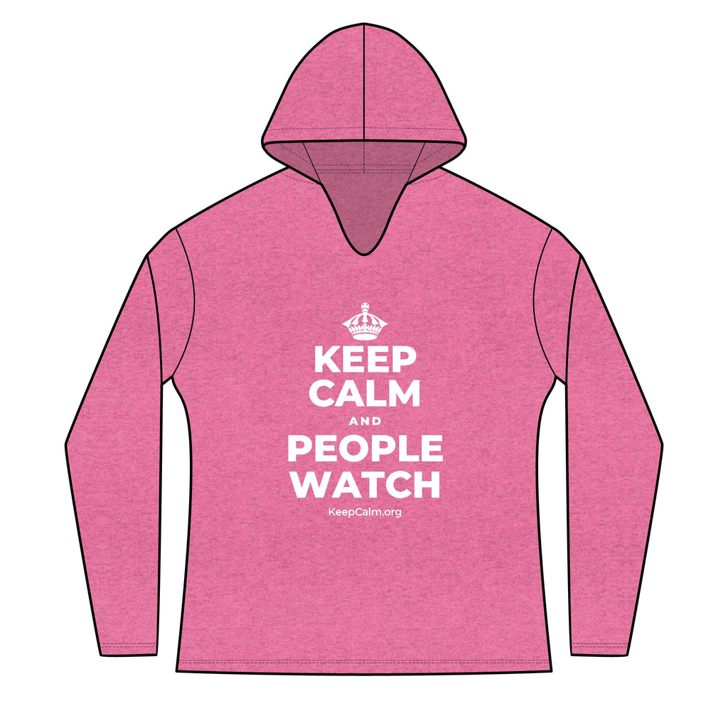KEEP CALM AND PEOPLE WATCH Women's Long Sleeve Hoodie