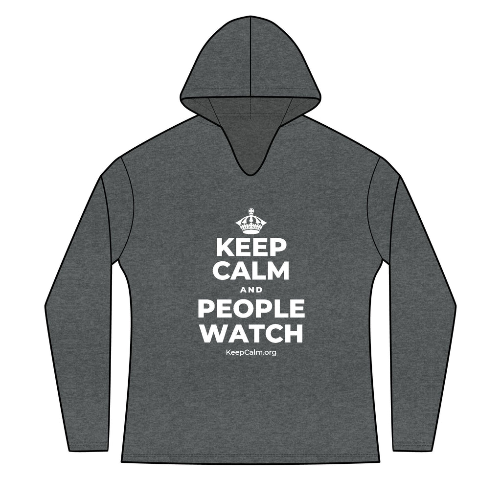 KEEP CALM AND PEOPLE WATCH Women's Long Sleeve Hoodie