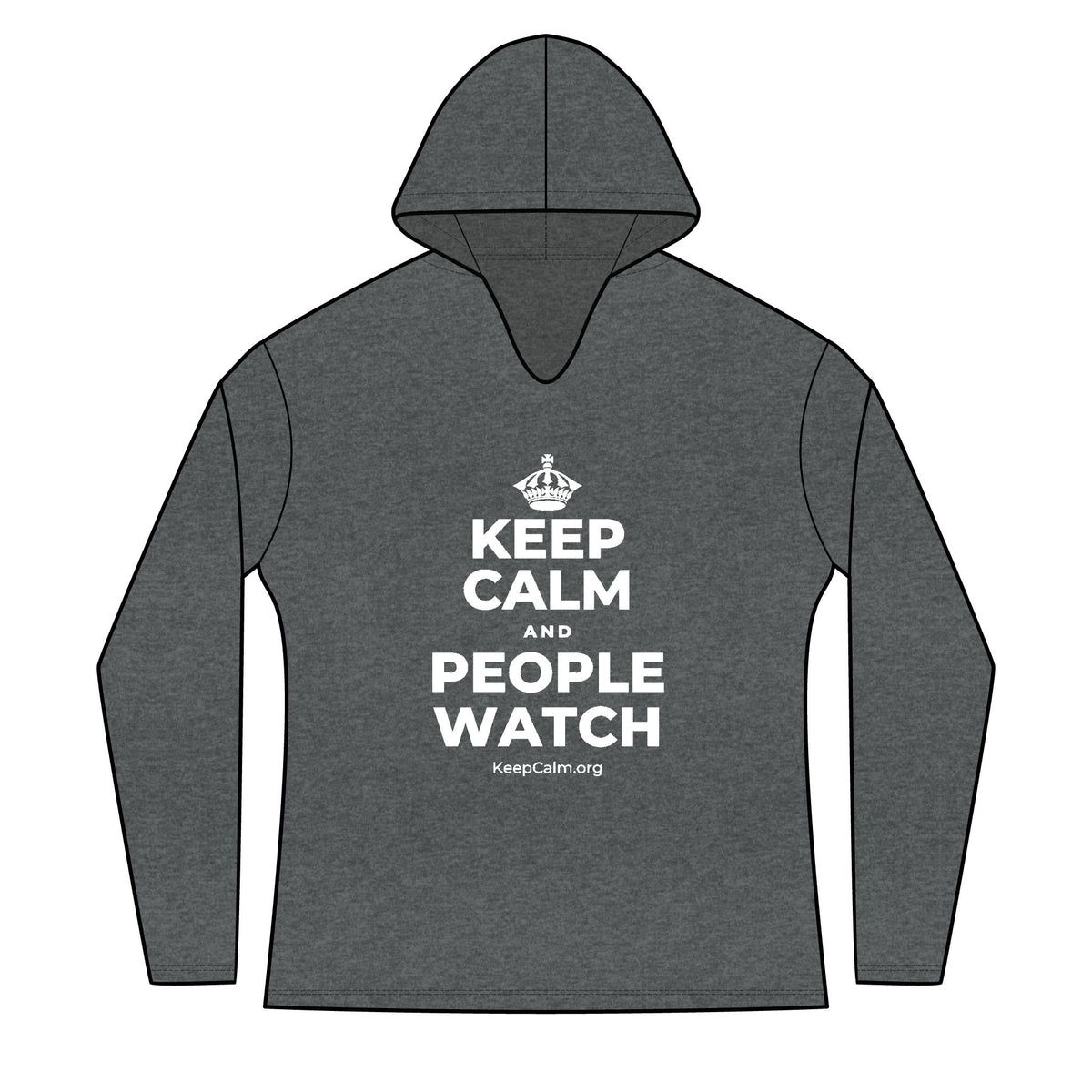 KEEP CALM AND PEOPLE WATCH Women's Long Sleeve Hoodie