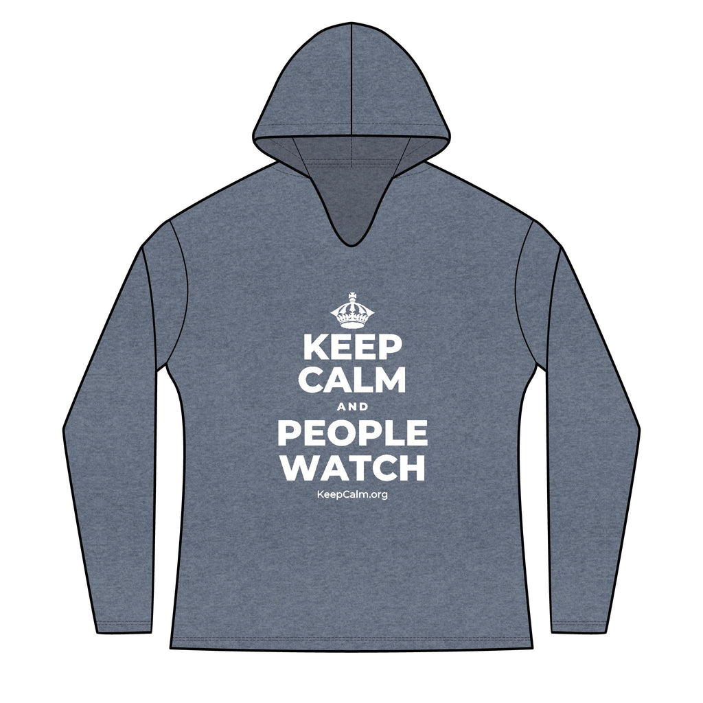 KEEP CALM AND PEOPLE WATCH Women's Long Sleeve Hoodie