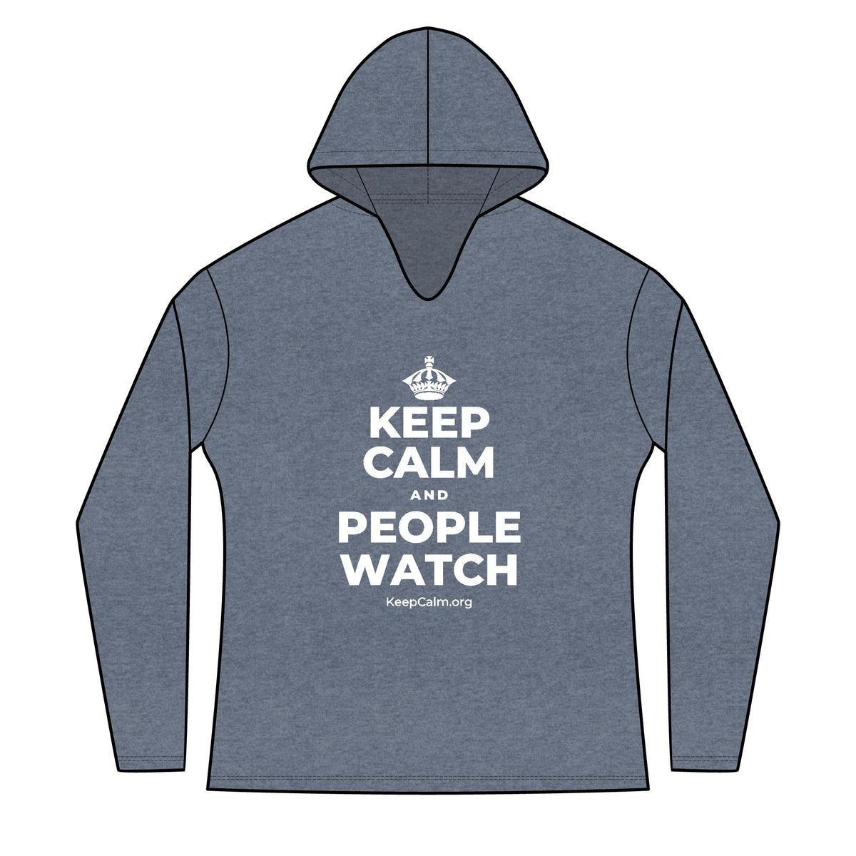 KEEP CALM AND PEOPLE WATCH Women's Long Sleeve Hoodie