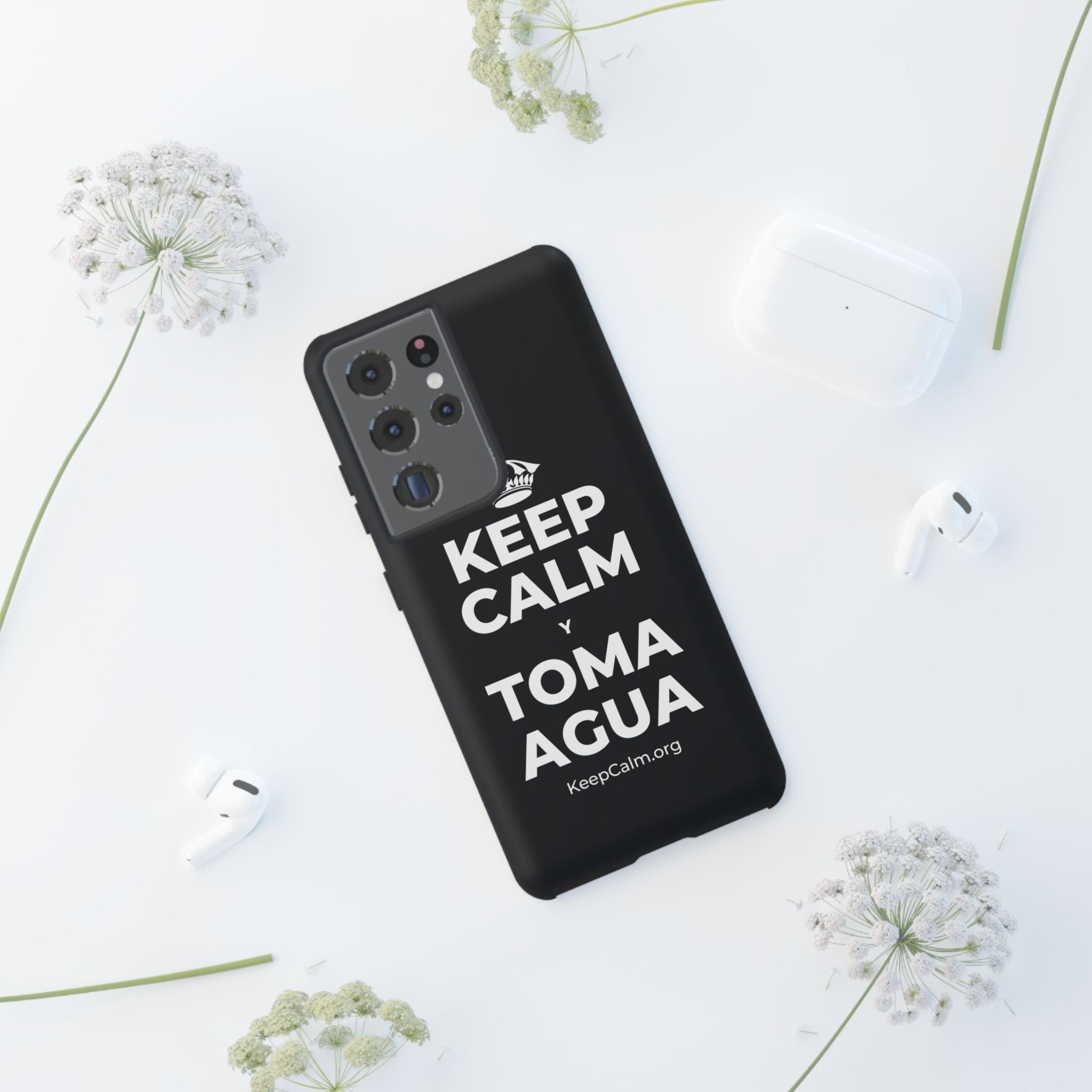 KEEP CALM Y TOMA AGUA Phone Case (Dark)