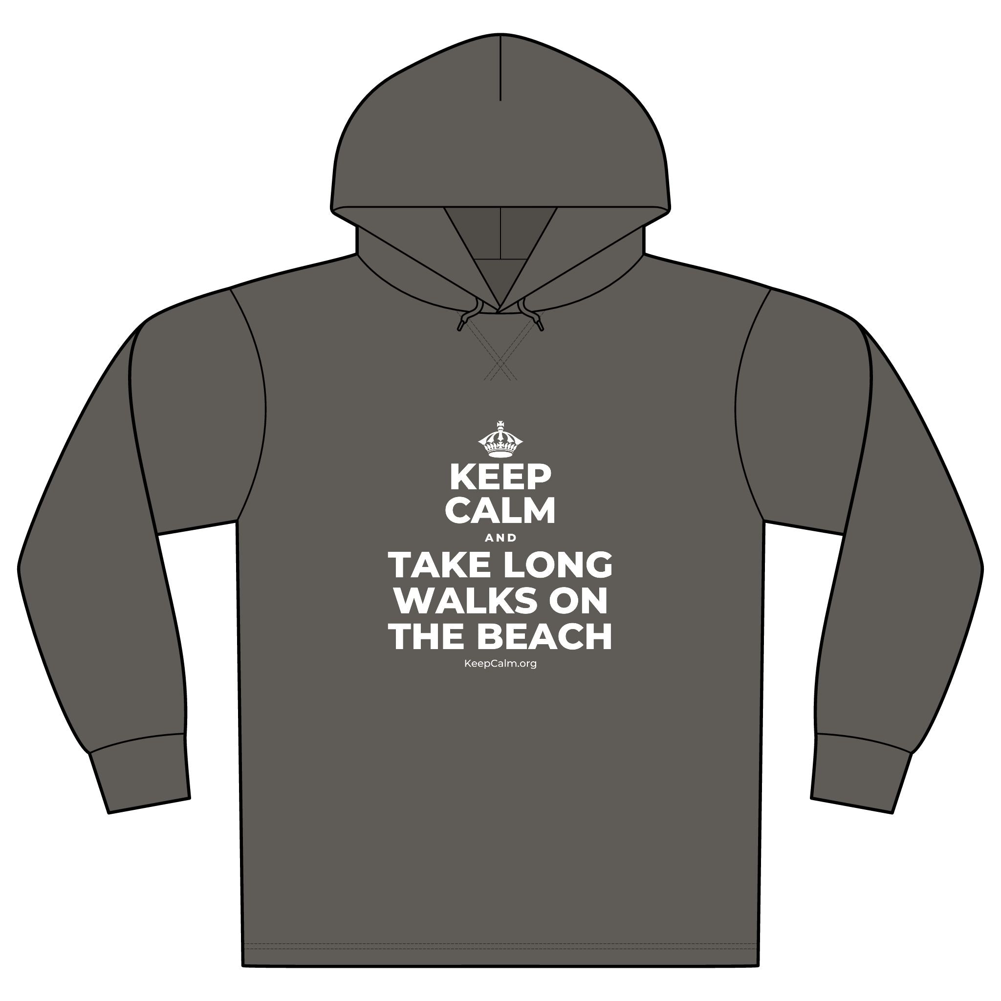 KEEP CALM AND TAKE LONG WALKS ON THE BEACH Organic Hoodie Tee