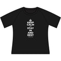 KEEP CALM AND STAY IN AND REST Women's Raglan Tee