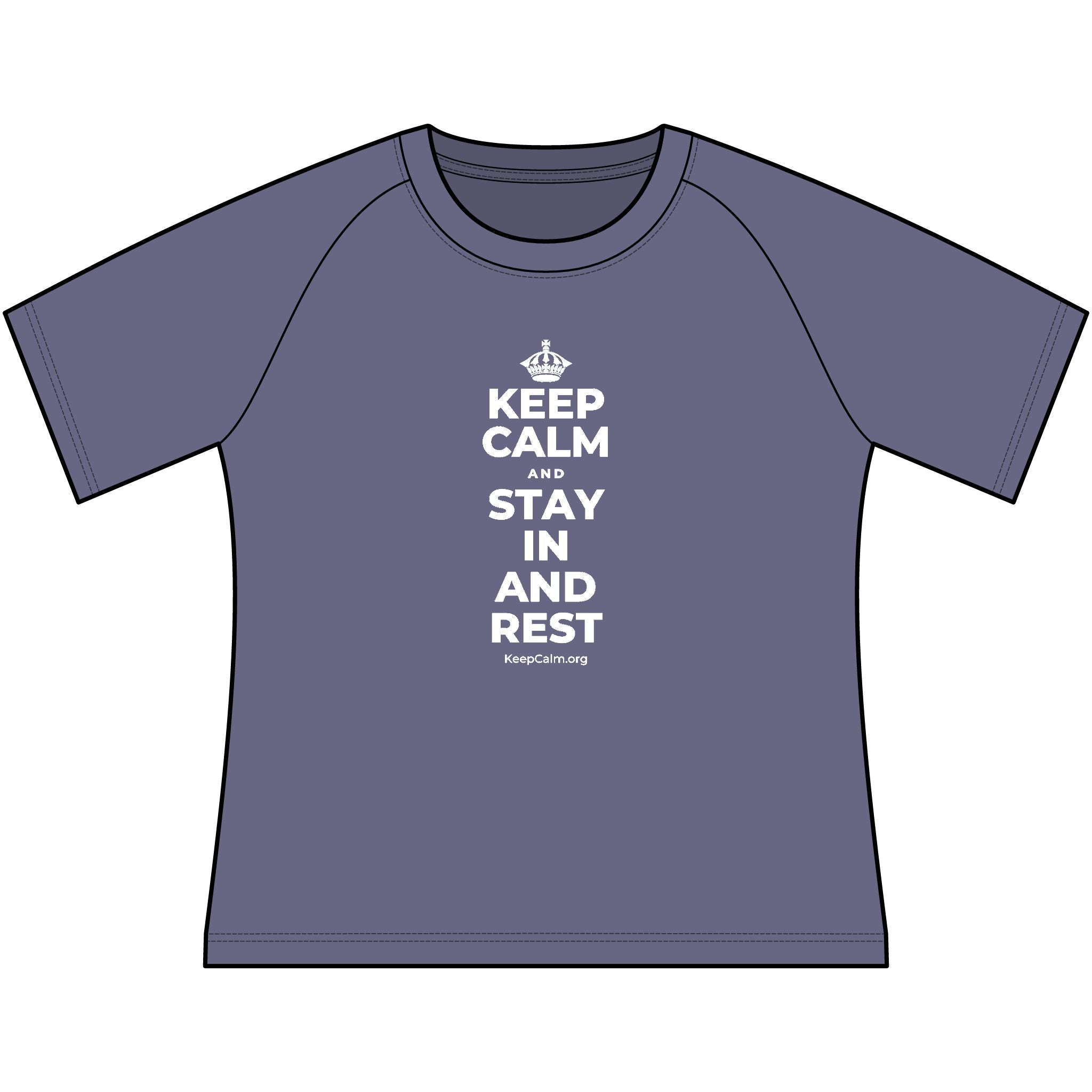 KEEP CALM AND STAY IN AND REST Women's Raglan Tee