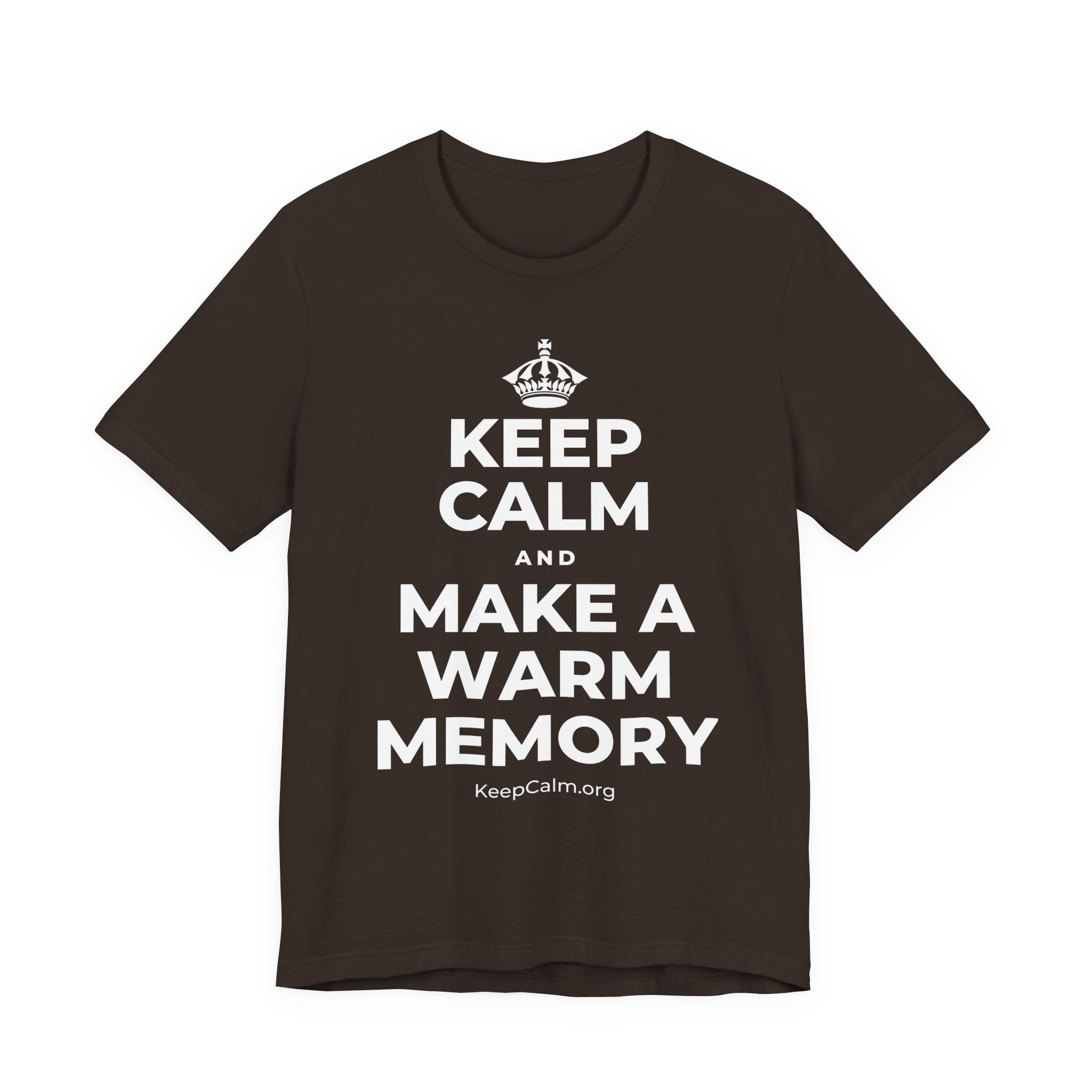 KEEP CALM AND MAKE A WARM MEMORY T-Shirt (Soft Cream–Heather Mauve)