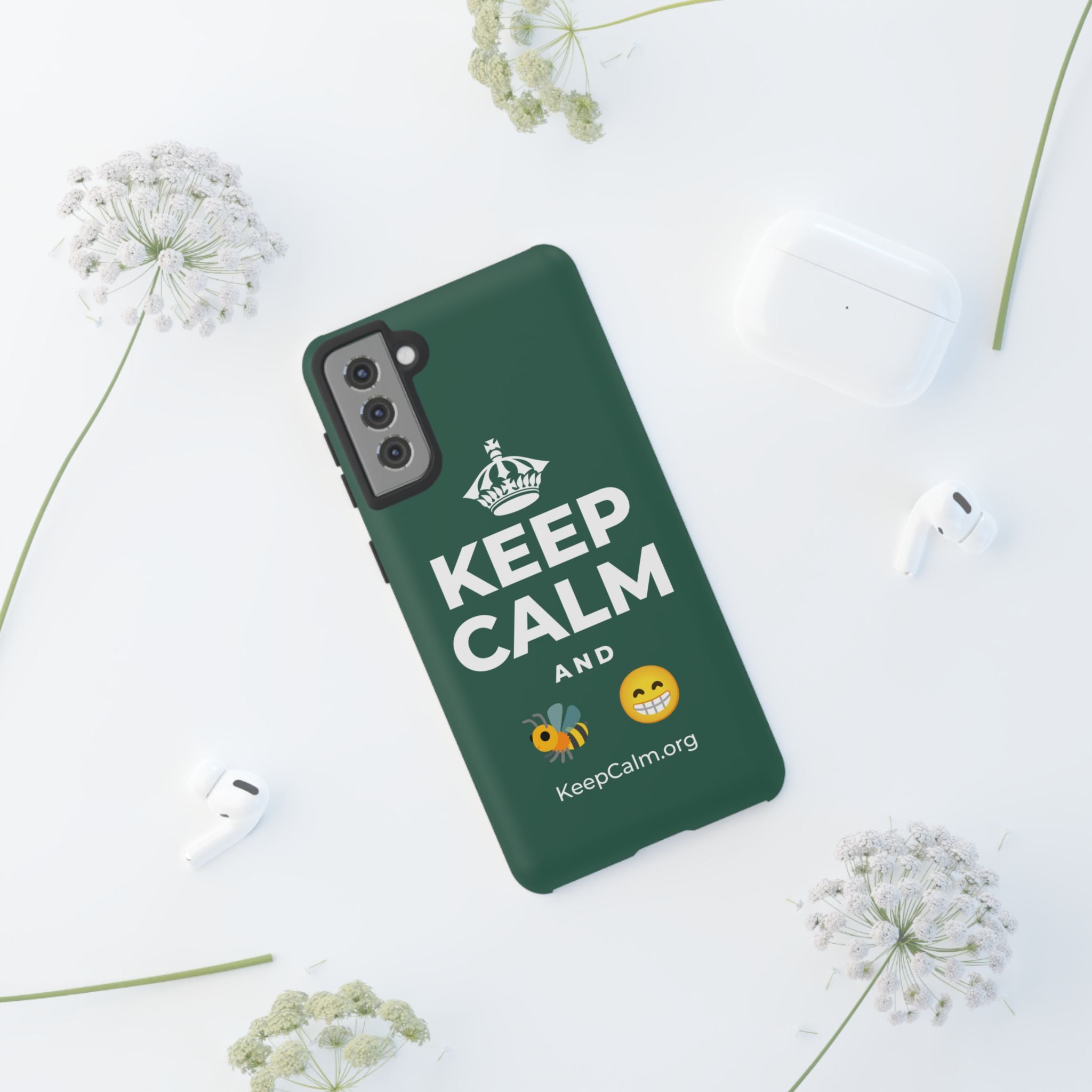 KEEP CALM AND BEE HAPPY Phone Case