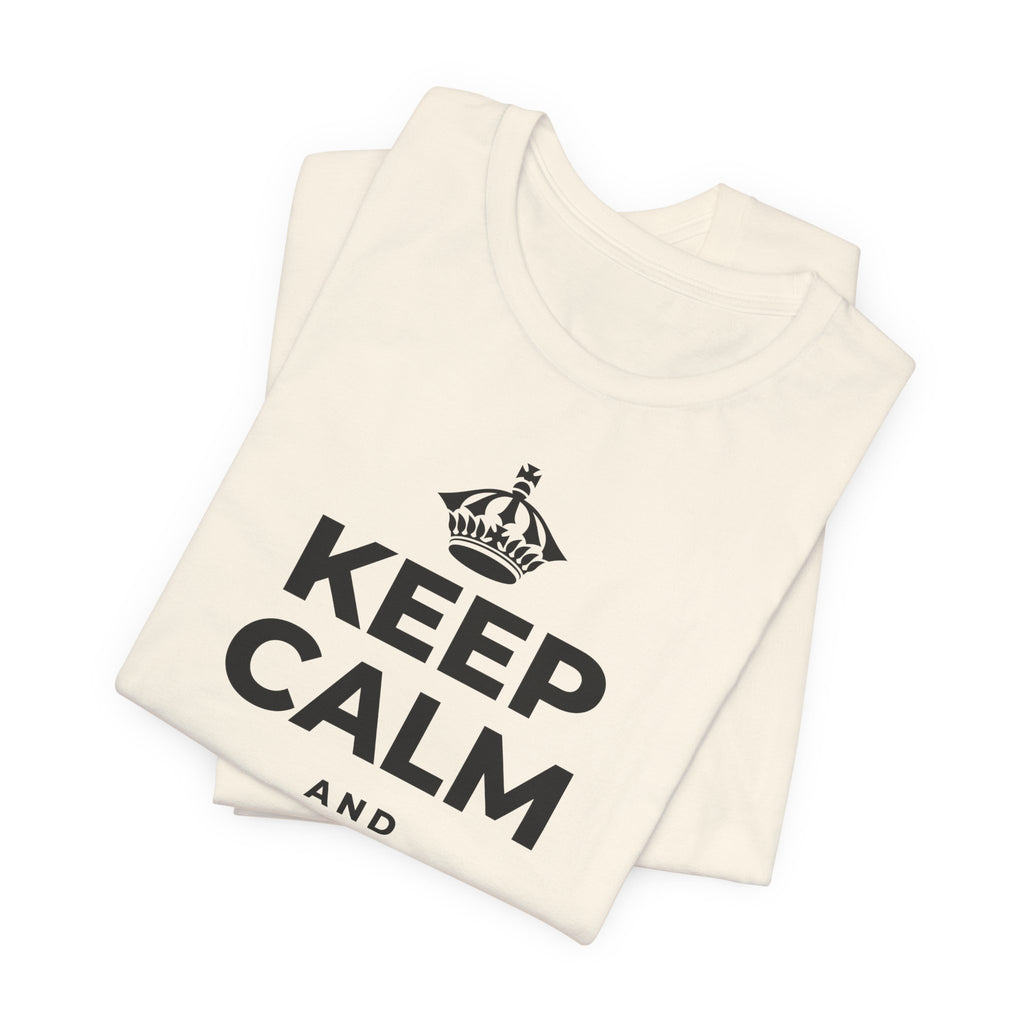 KEEP CALM AND PAY IT FORWARD T-Shirt (White–Asphalt)