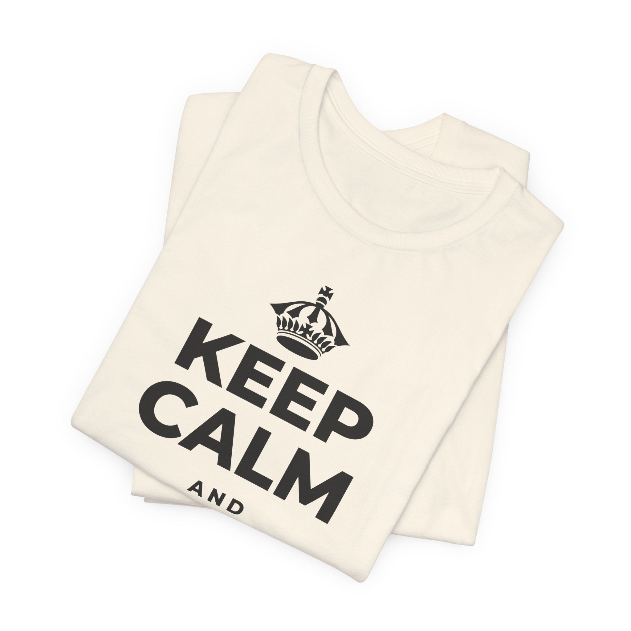 KEEP CALM AND PAY IT FORWARD T-Shirt (White–Asphalt)