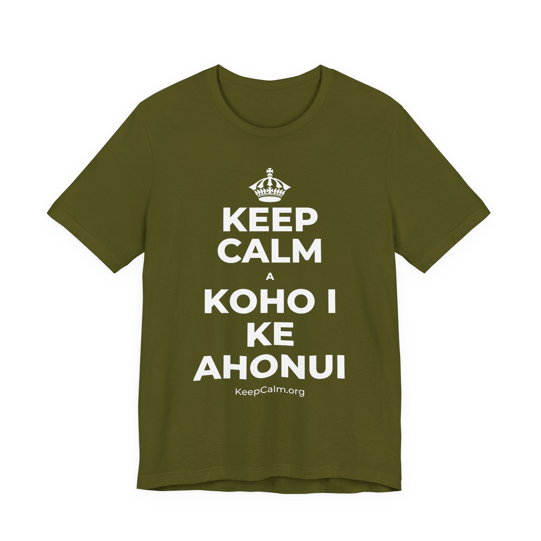 KEEP CALM A KOHO I KE AHONUI T-Shirt (Baby Blue–Silver)