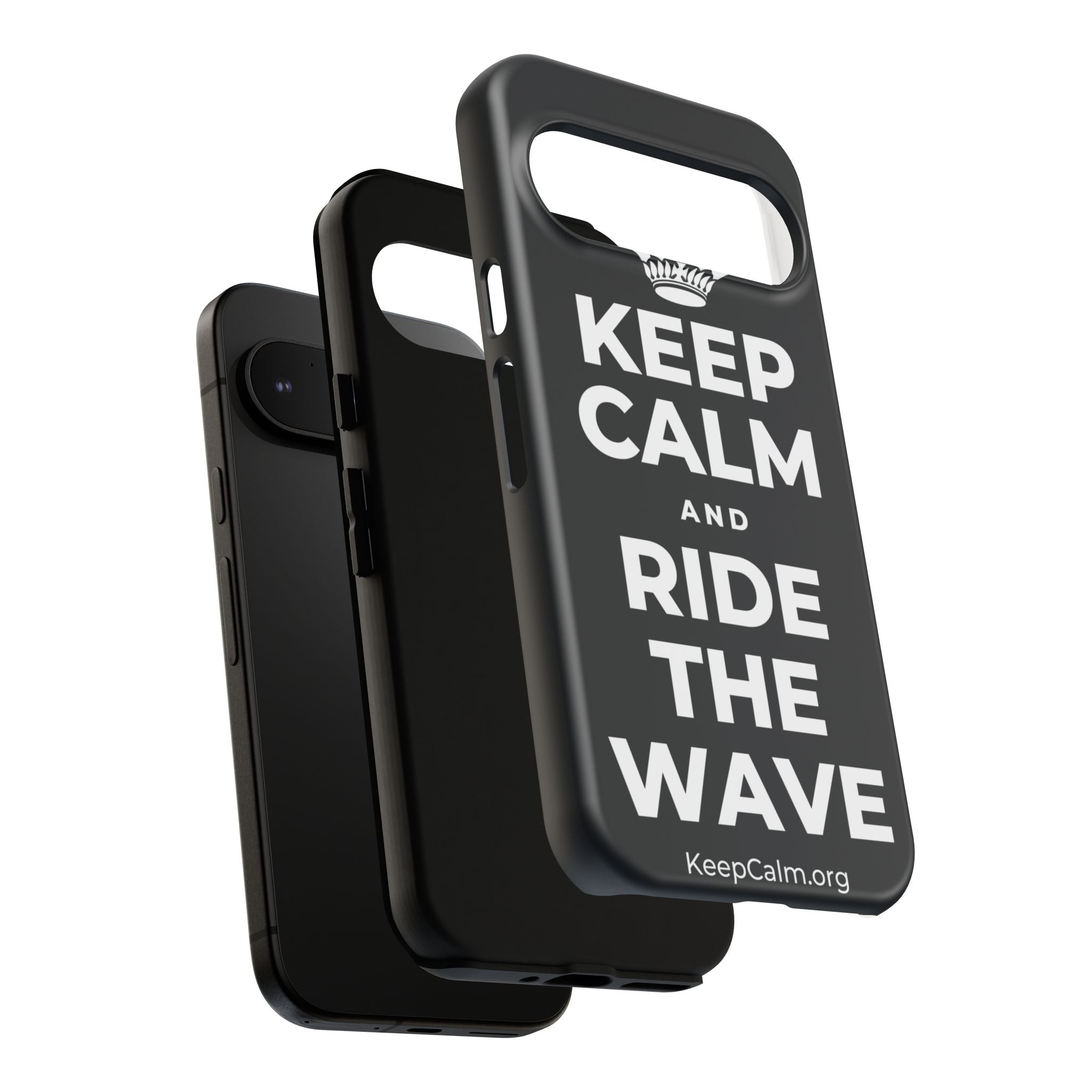 KEEP CALM AND RIDE THE WAVE Phone Case (Dark)