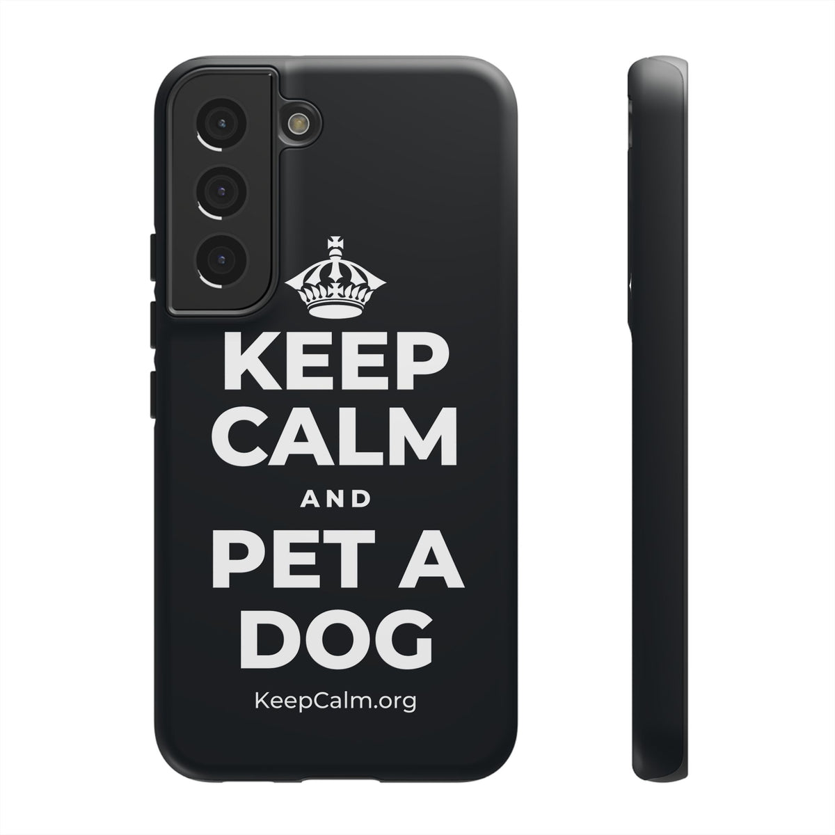 KEEP CALM AND PET A DOG Phone Case (Dark)