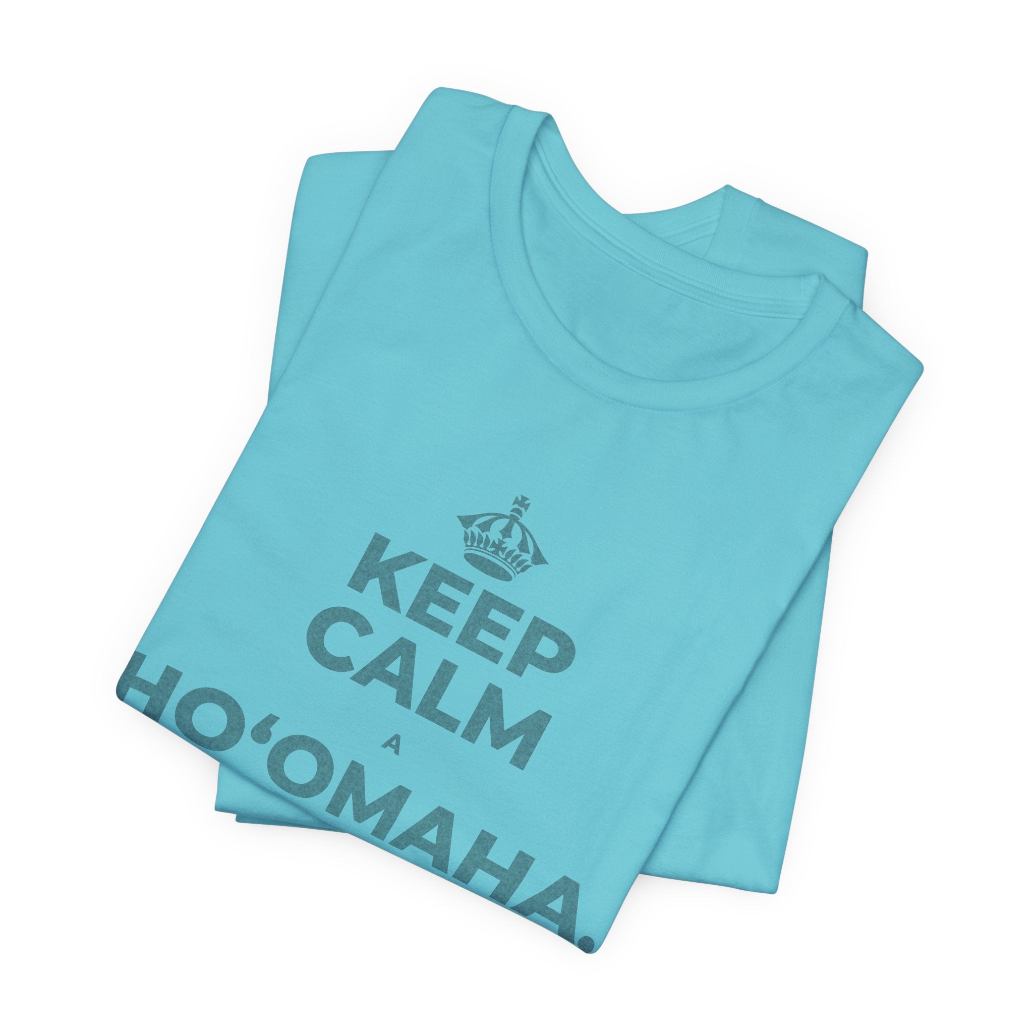 KEEP CALM A HOʻOMAHA, A LAILA KŪ T-Shirt (Soft Cream–Heather Mauve)