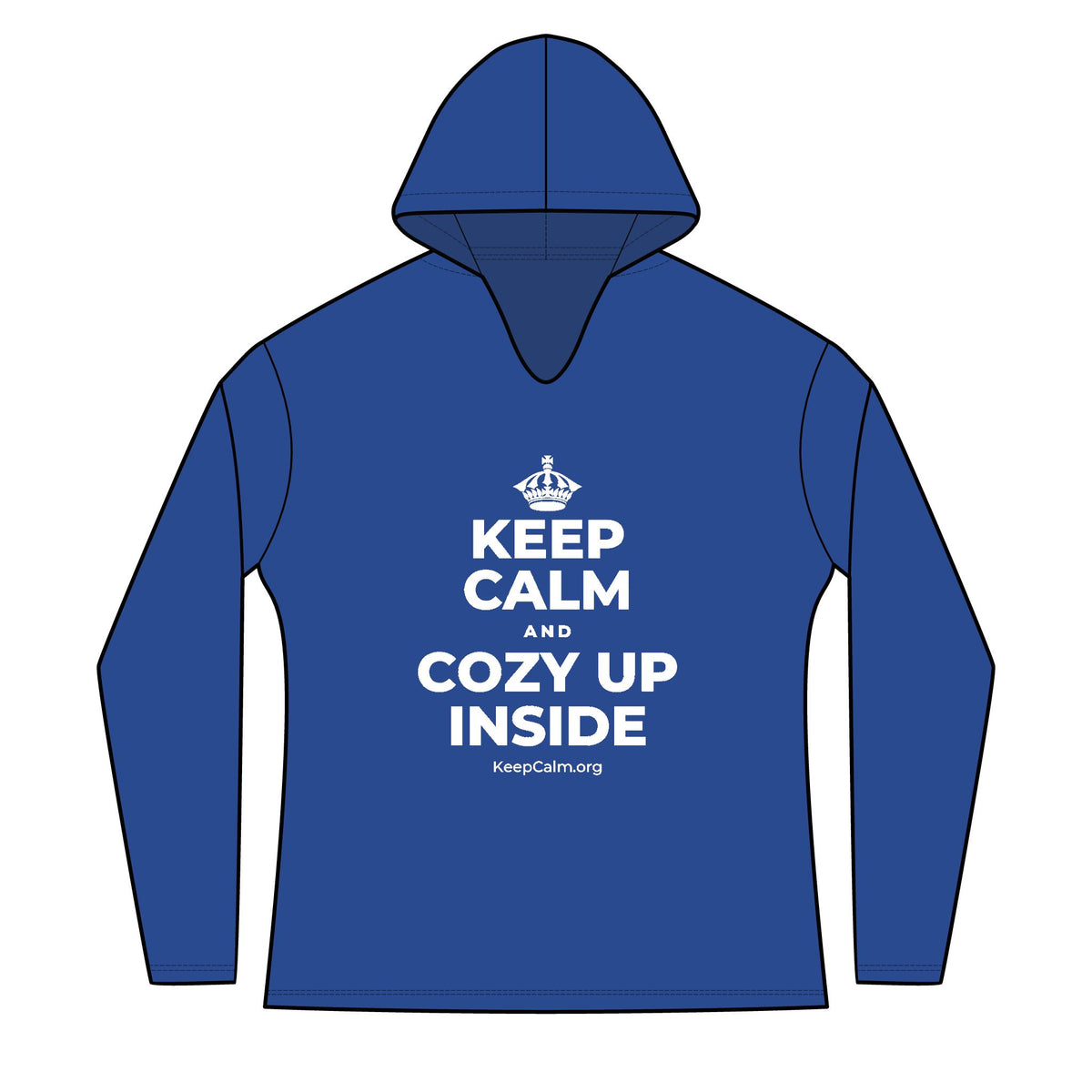 KEEP CALM AND COZY UP INSIDE Women's Long Sleeve Hoodie