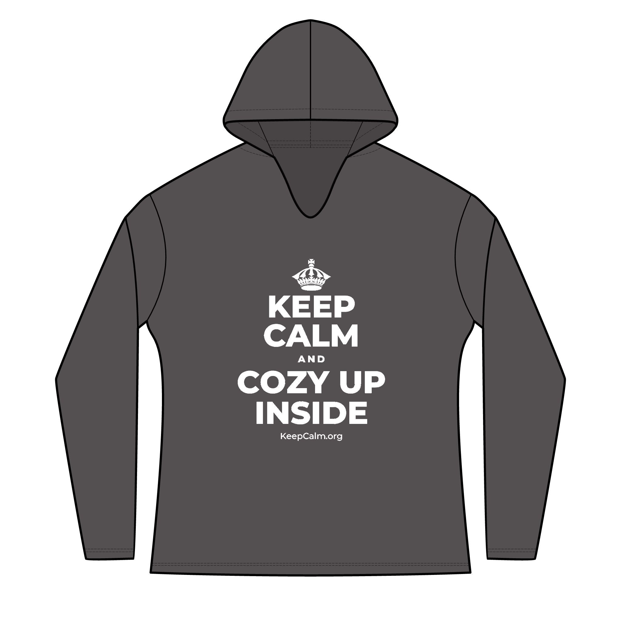 KEEP CALM AND COZY UP INSIDE Women's Long Sleeve Hoodie
