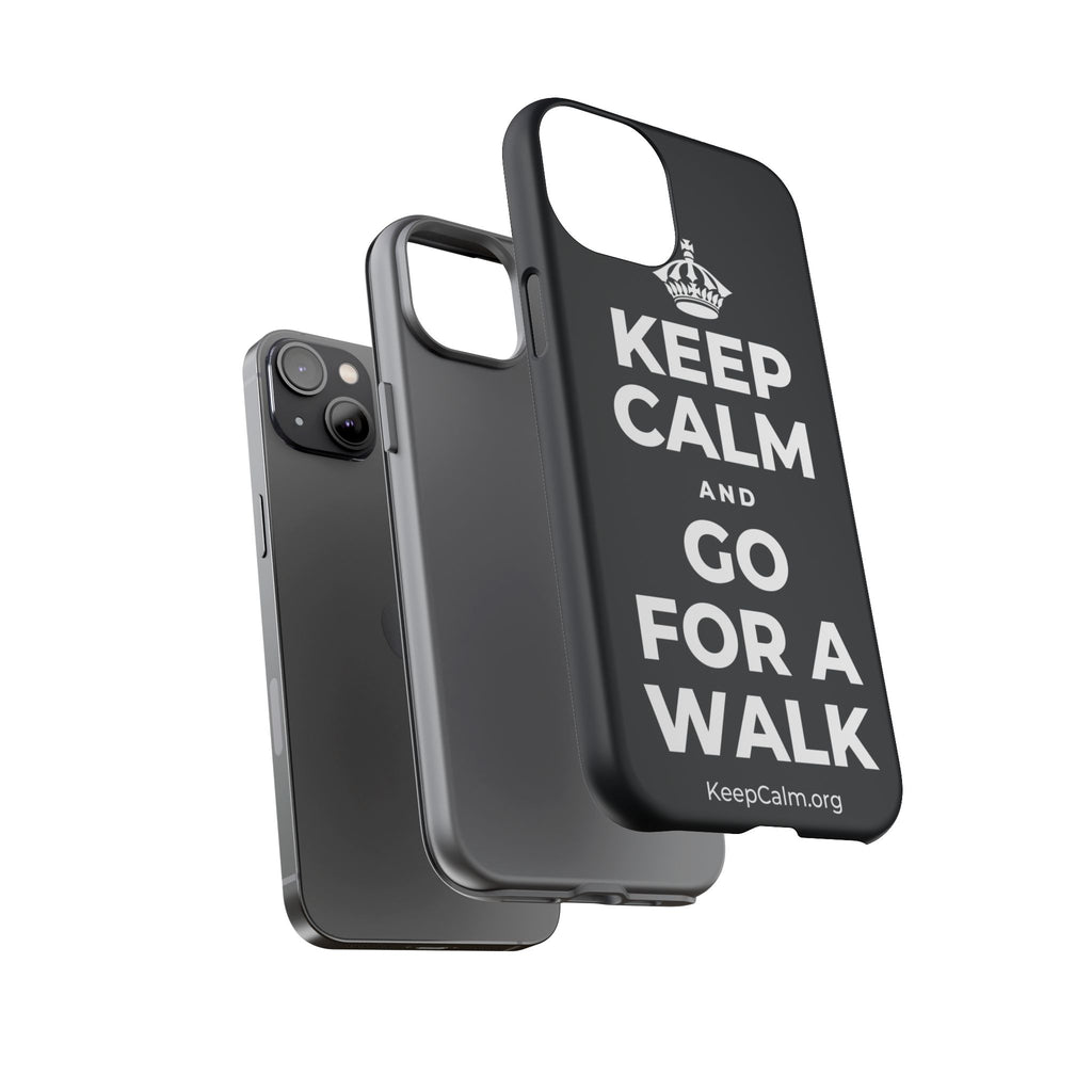 KEEP CALM AND GO FOR A WALK Phone Case (Dark)