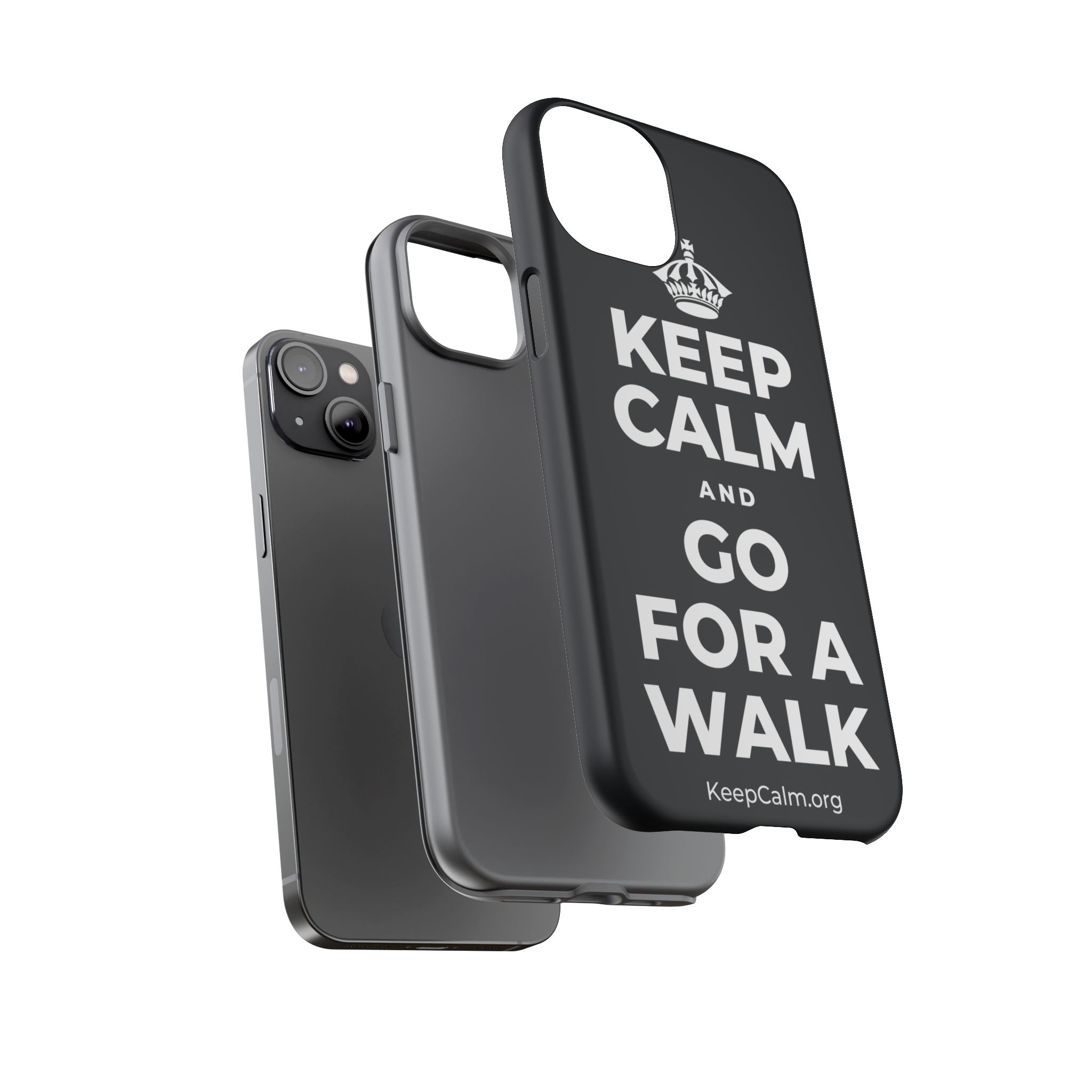 KEEP CALM AND GO FOR A WALK Phone Case (Dark)
