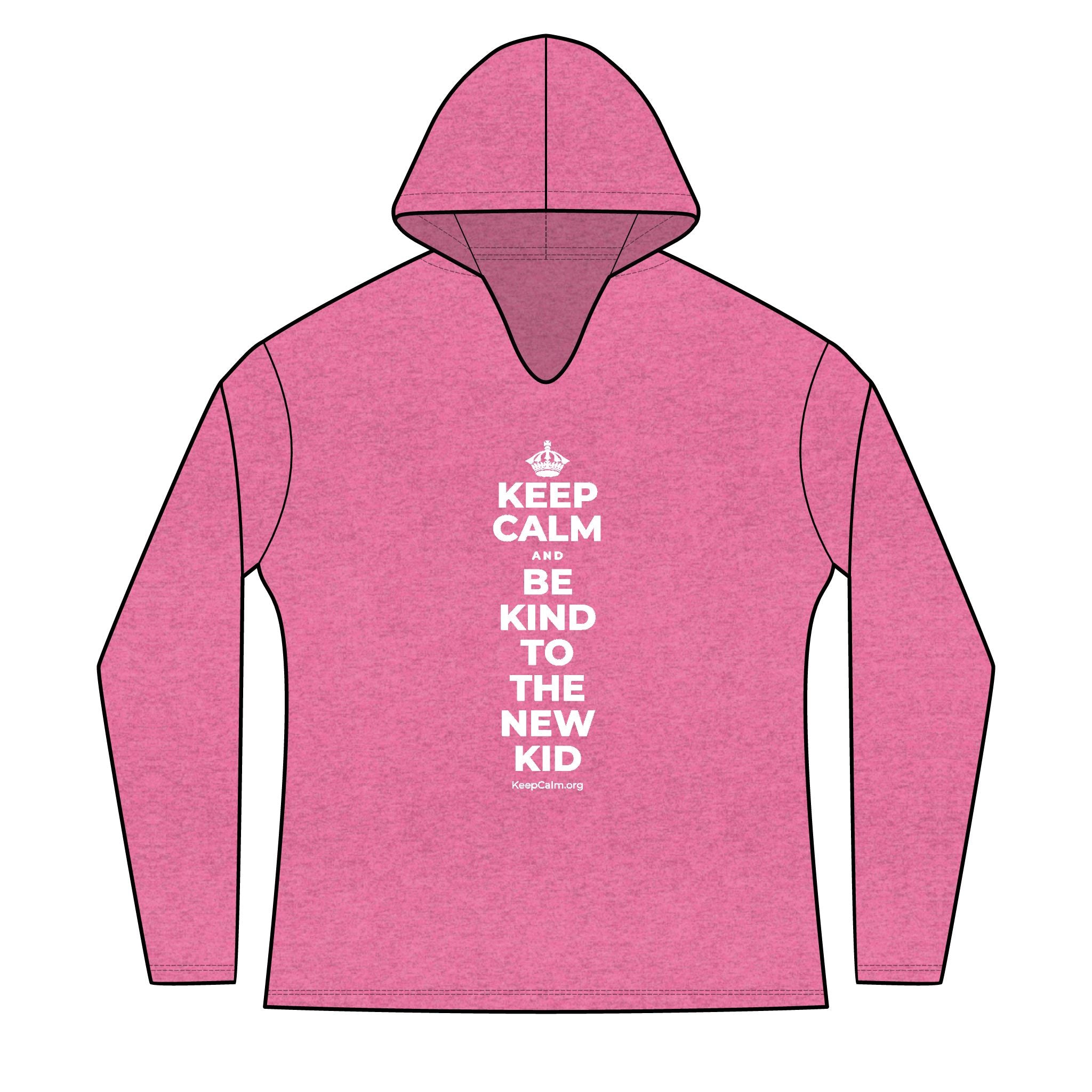 KEEP CALM AND BE KIND TO THE NEW KID Women's Long Sleeve Hoodie