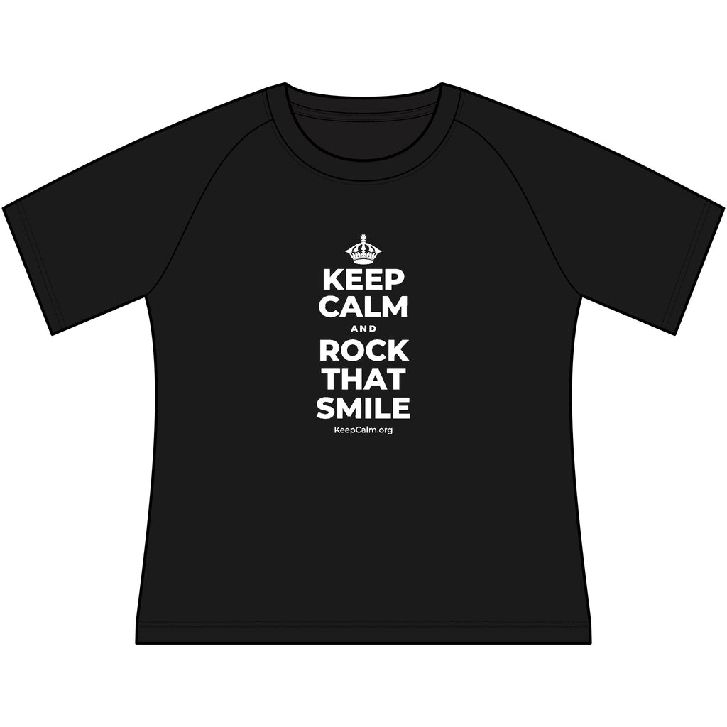 KEEP CALM AND ROCK THAT SMILE Women's Raglan Tee