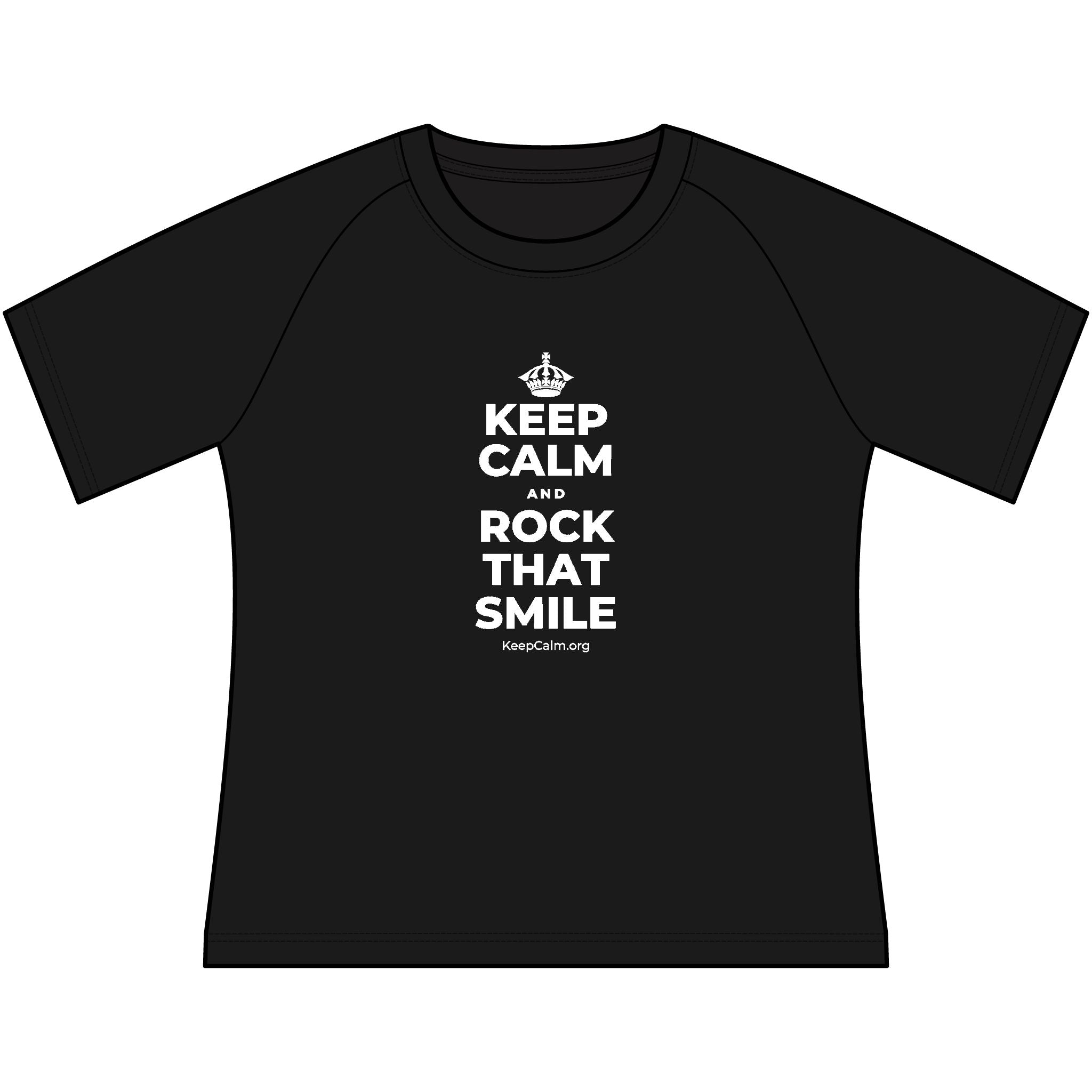 KEEP CALM AND ROCK THAT SMILE Women's Raglan Tee
