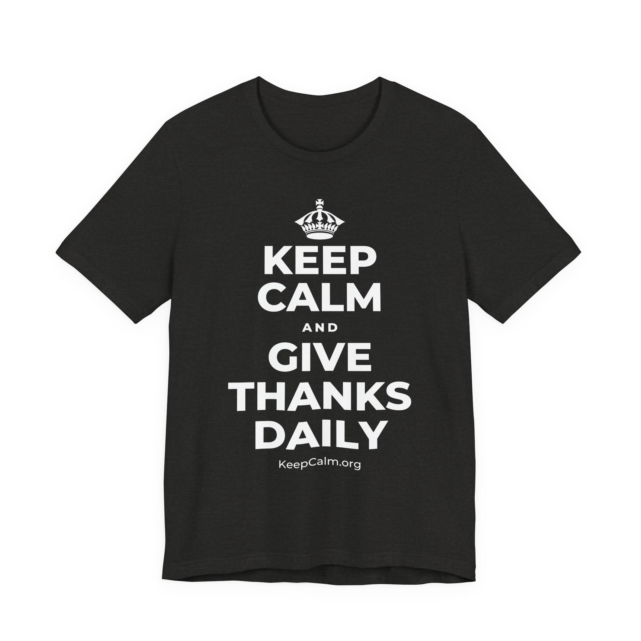 KEEP CALM AND GIVE THANKS DAILY T-Shirt (Soft Cream–Heather Mauve)