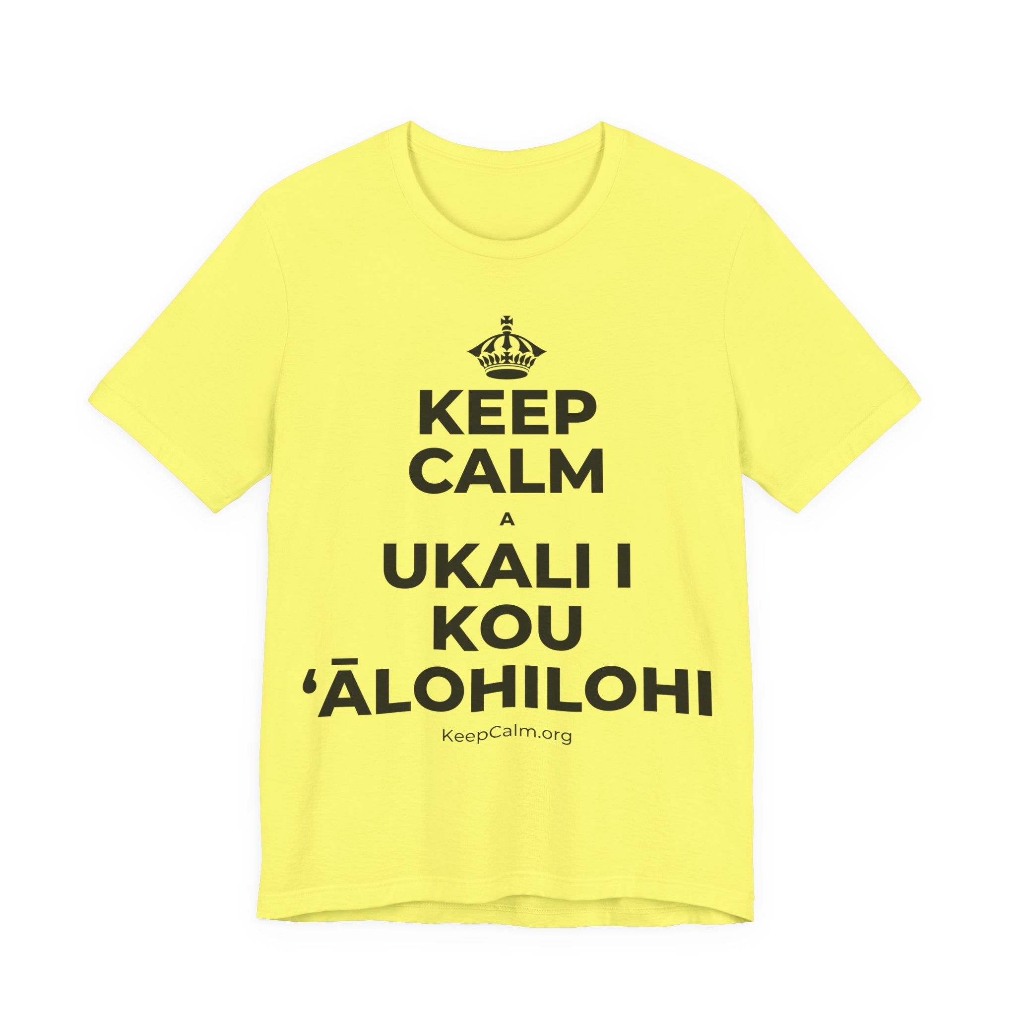 KEEP CALM A UKALI I KOU ʻĀLOHILOHI T-Shirt (Soft Cream–Heather Mauve)