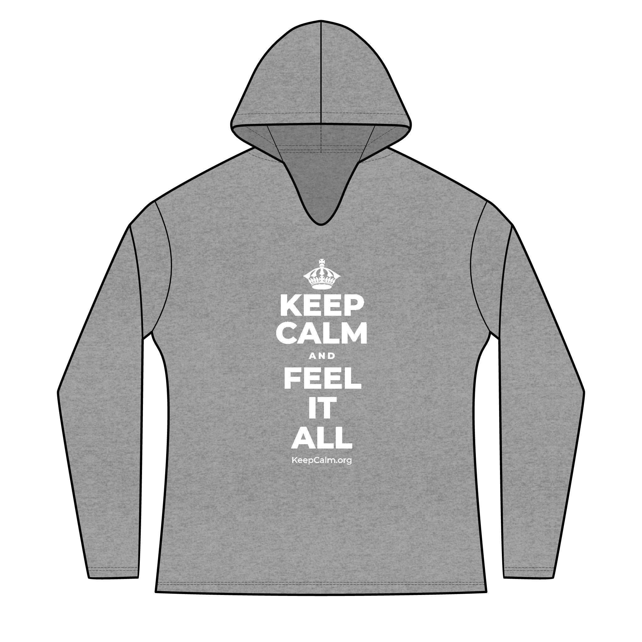 KEEP CALM AND FEEL IT ALL Women's Long Sleeve Hoodie