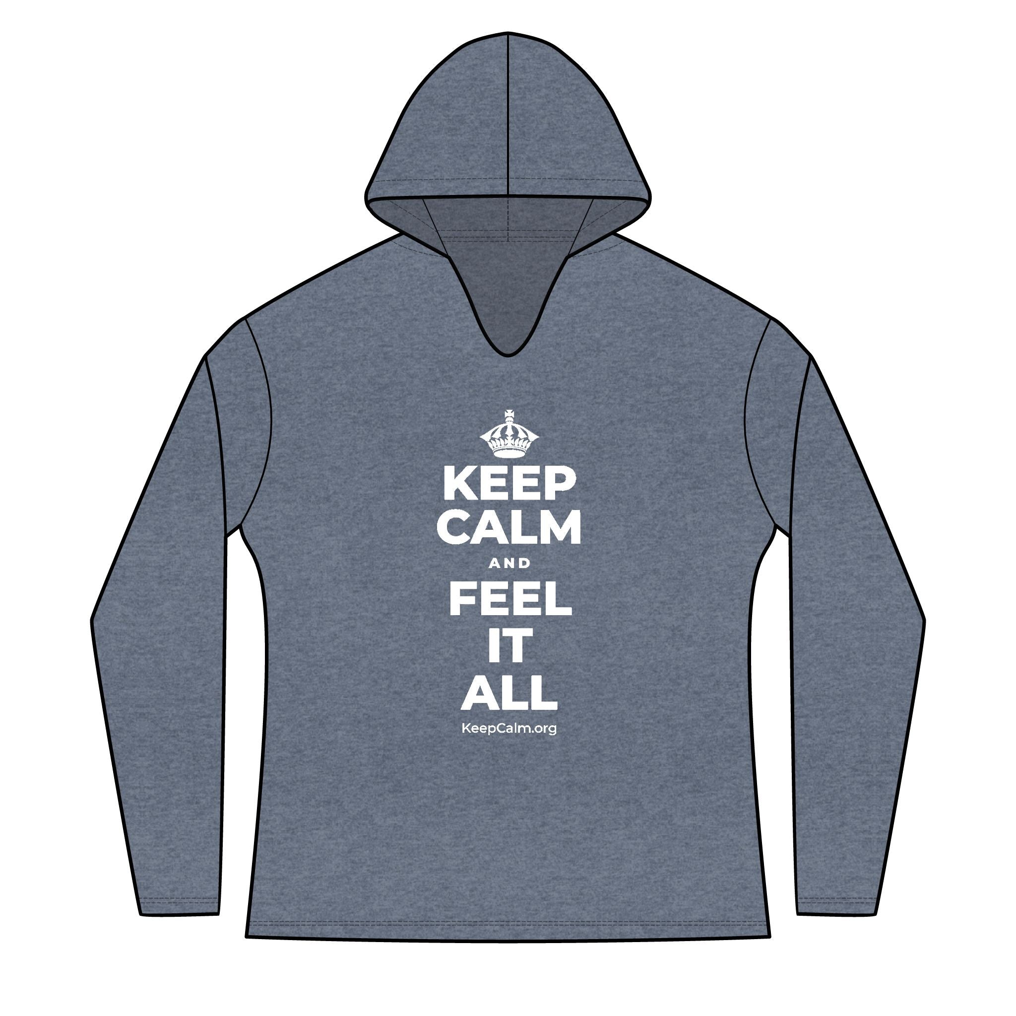 KEEP CALM AND FEEL IT ALL Women's Long Sleeve Hoodie