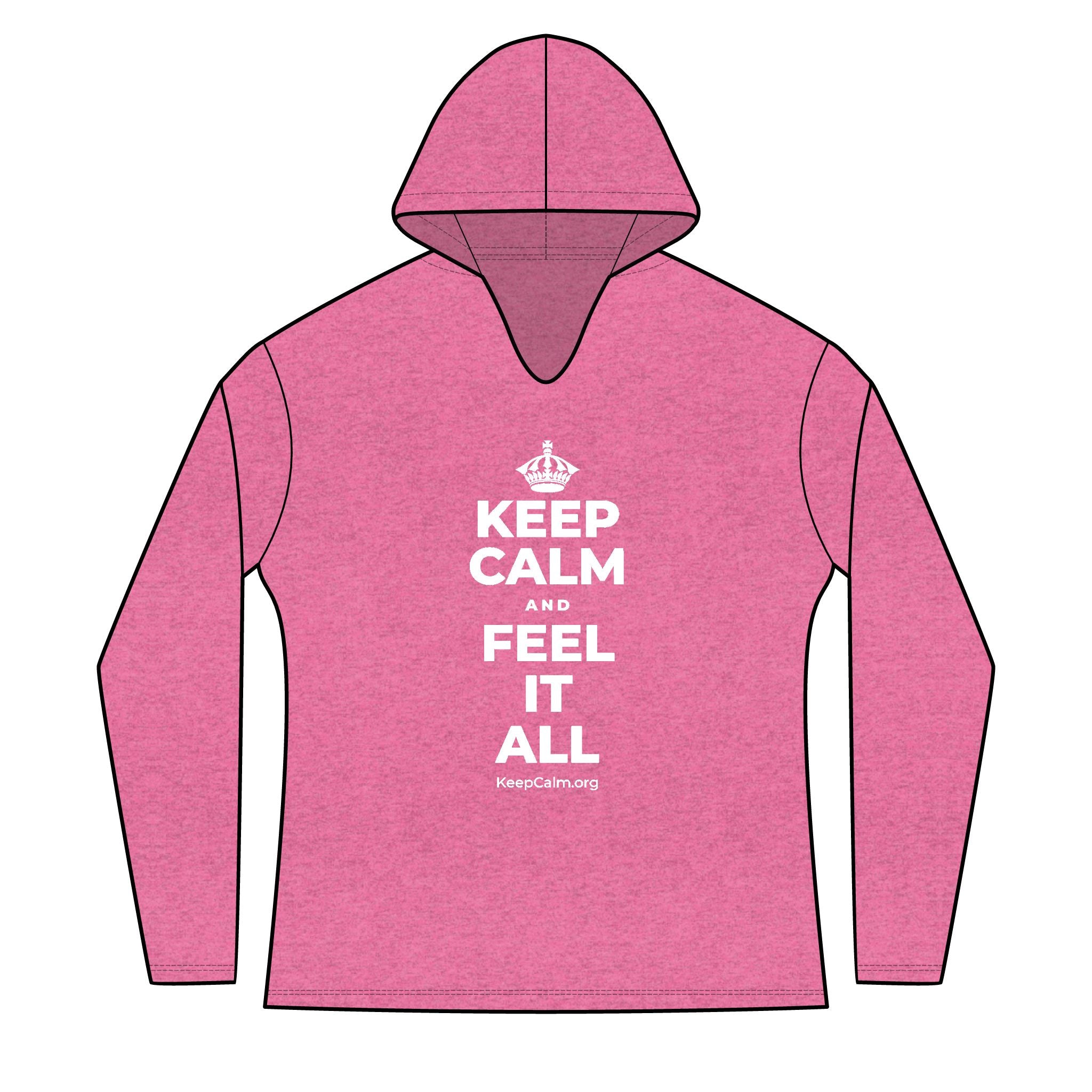 KEEP CALM AND FEEL IT ALL Women's Long Sleeve Hoodie