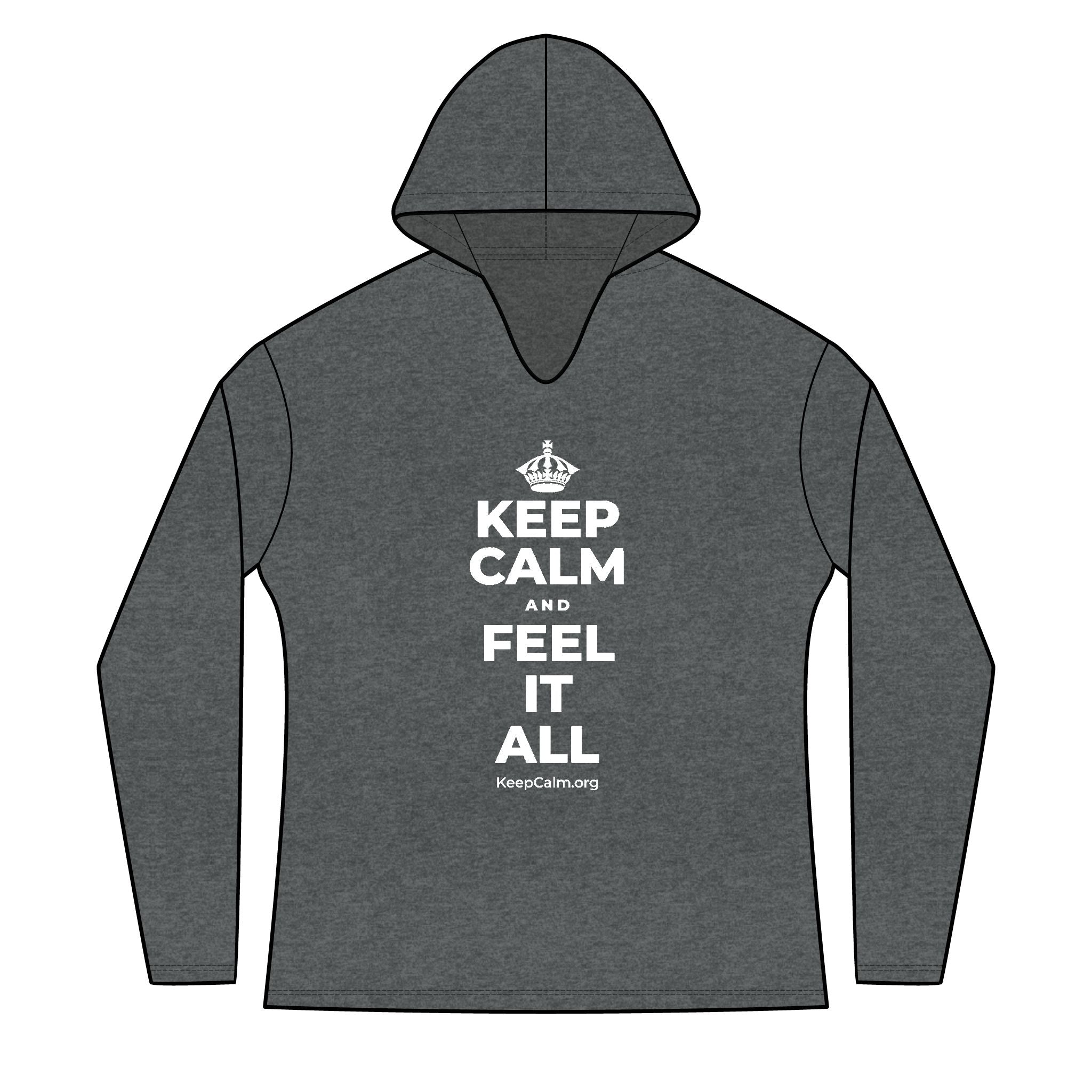 KEEP CALM AND FEEL IT ALL Women's Long Sleeve Hoodie