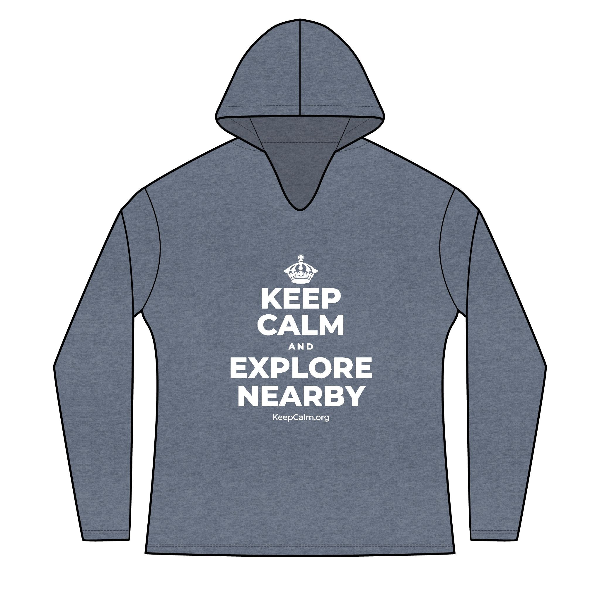 KEEP CALM AND EXPLORE NEARBY Women's Long Sleeve Hoodie