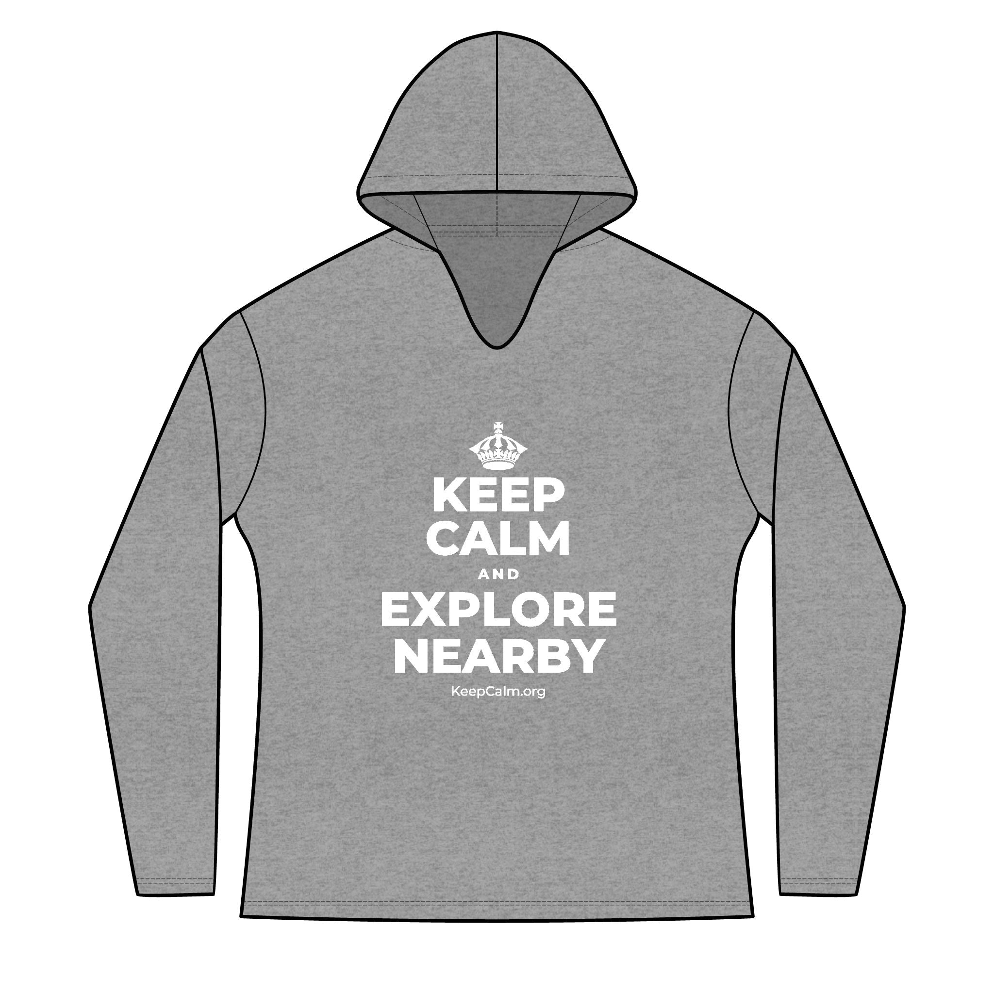 KEEP CALM AND EXPLORE NEARBY Women's Long Sleeve Hoodie