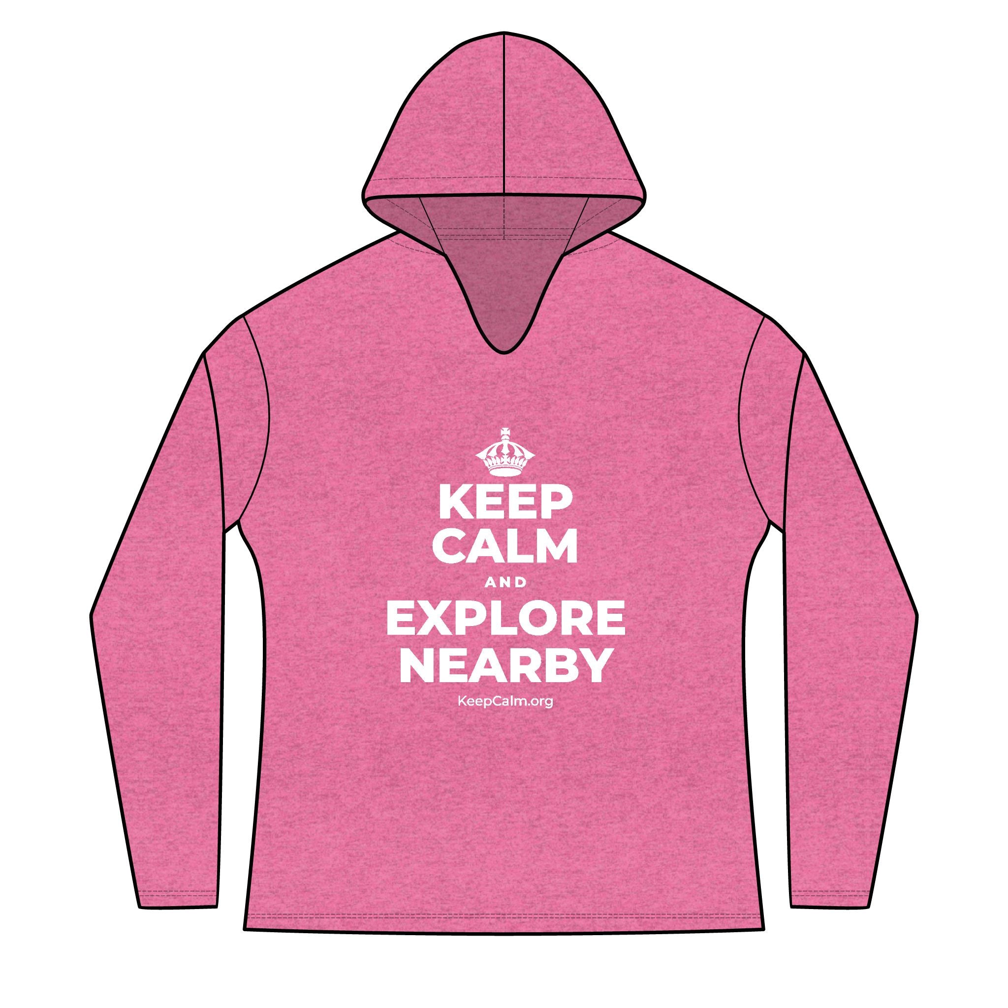 KEEP CALM AND EXPLORE NEARBY Women's Long Sleeve Hoodie