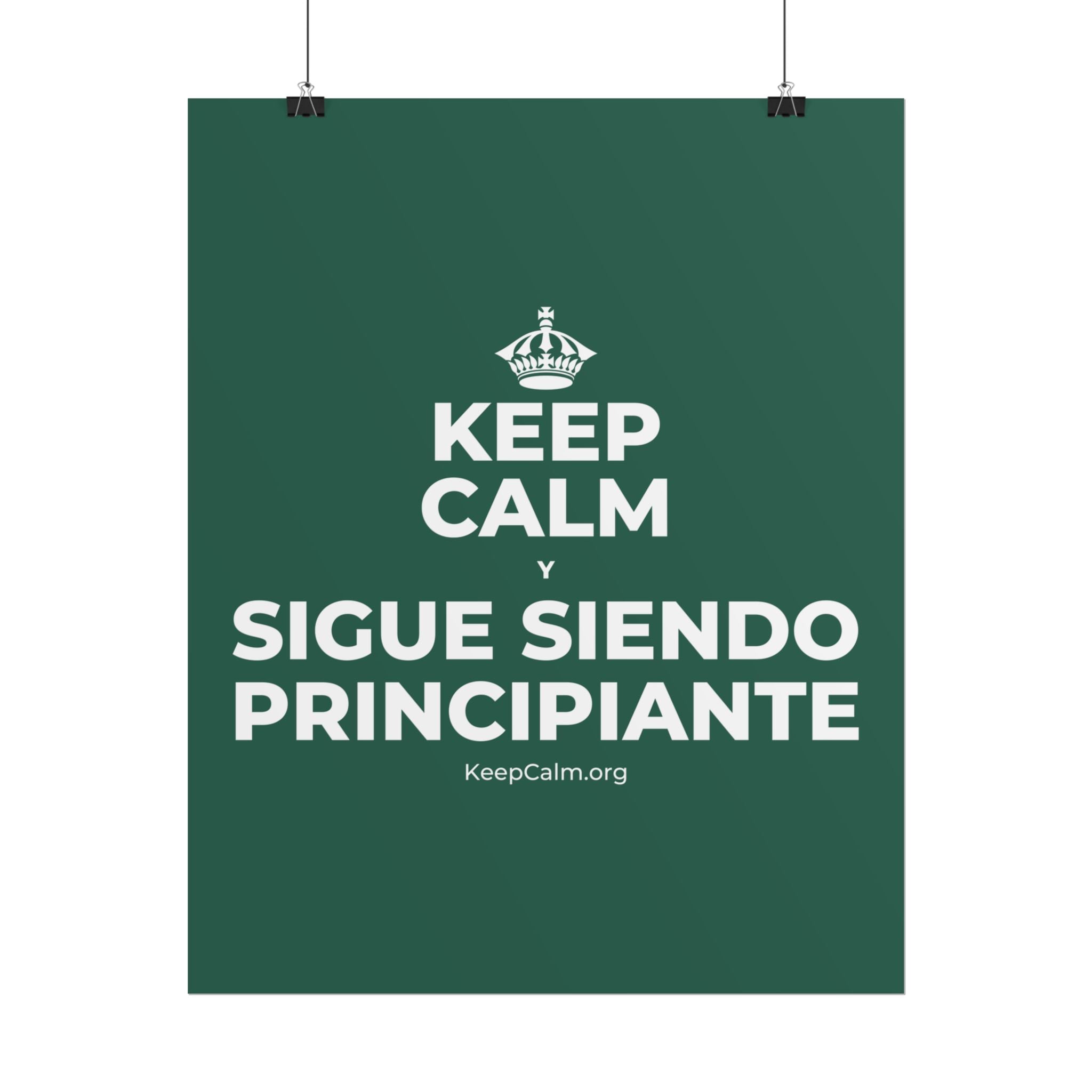 KEEP CALM Y SIGUE SIENDO PRINCIPIANTE Poster