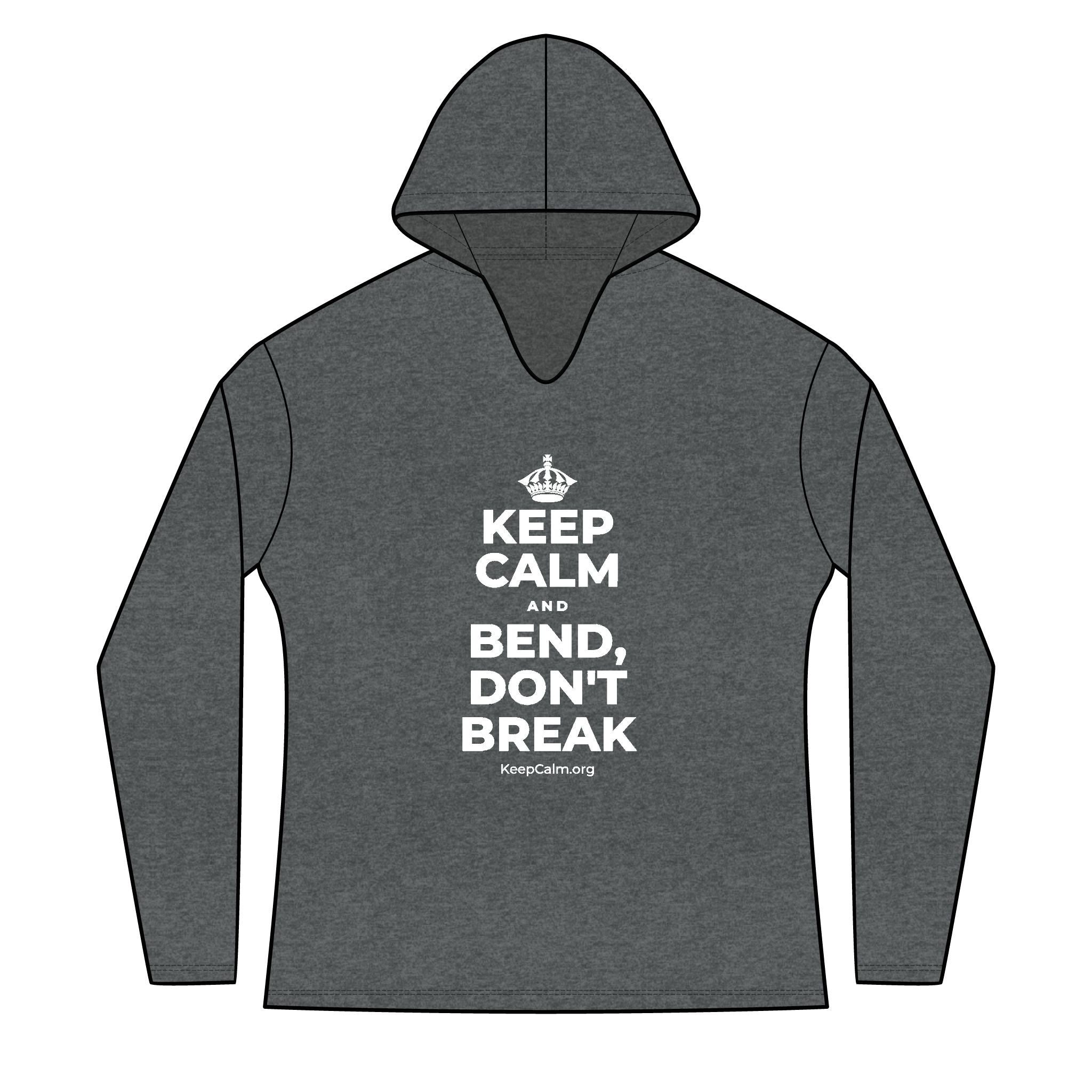 KEEP CALM AND BEND, DON'T BREAK Women's Long Sleeve Hoodie