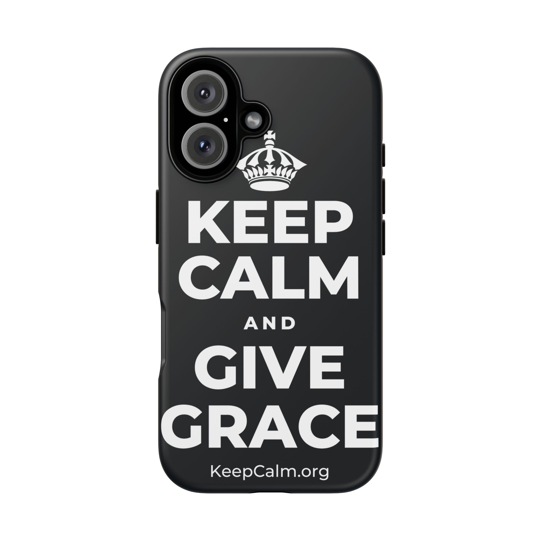 KEEP CALM AND GIVE GRACE Phone Case (Dark)
