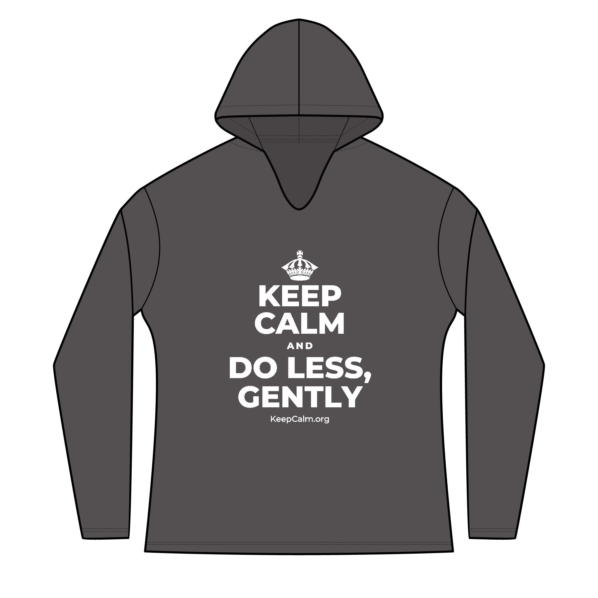 KEEP CALM AND DO LESS, GENTLY Women's Long Sleeve Hoodie