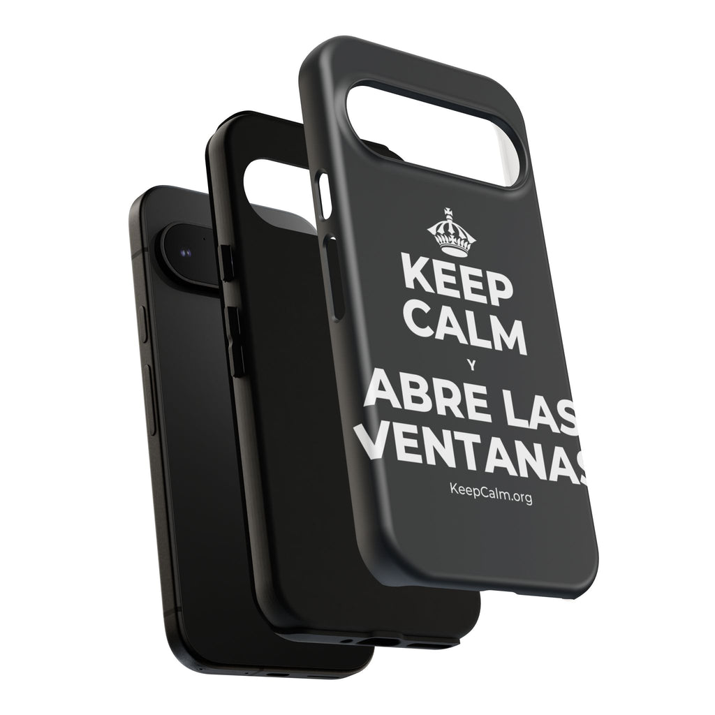 KEEP CALM Y ABRE LAS VENTANAS Phone Case (Dark)